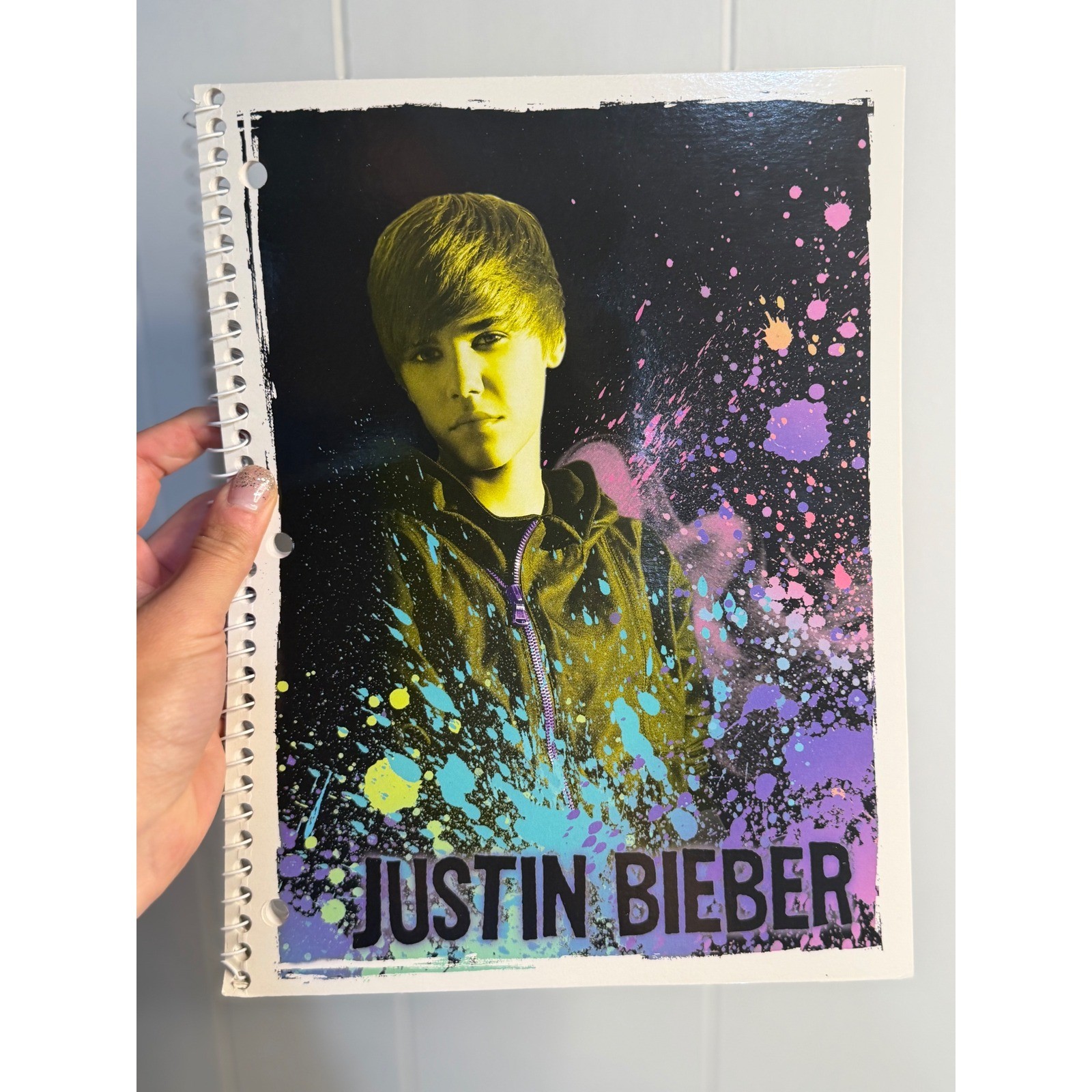 VTG Mead Justin Bieber Spiral Notebook Multi Color 2000s Y2K Pop Star Stationery