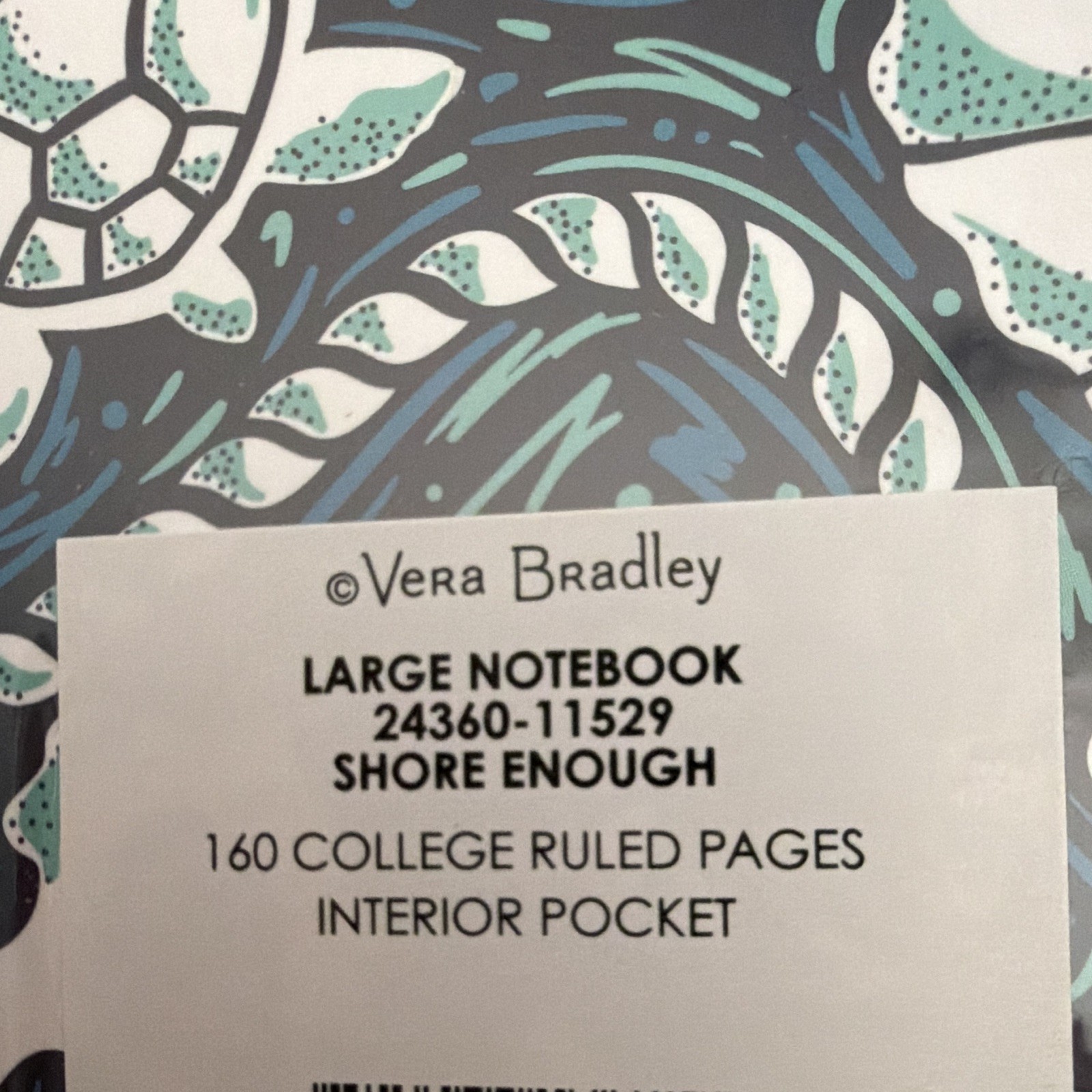 Vera Bradley Shore Enough Large Spiral Notebook, Nautical Sea Theme – NEW!