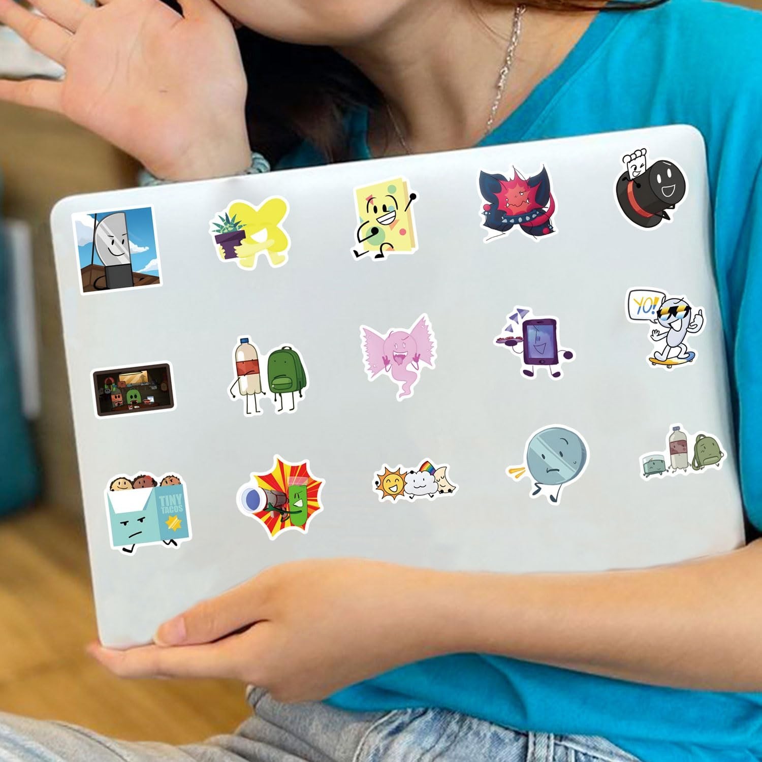 138Pcs Object Show Stickers, Cute Cartoon Waterproof Vinyl Decals for Water B…