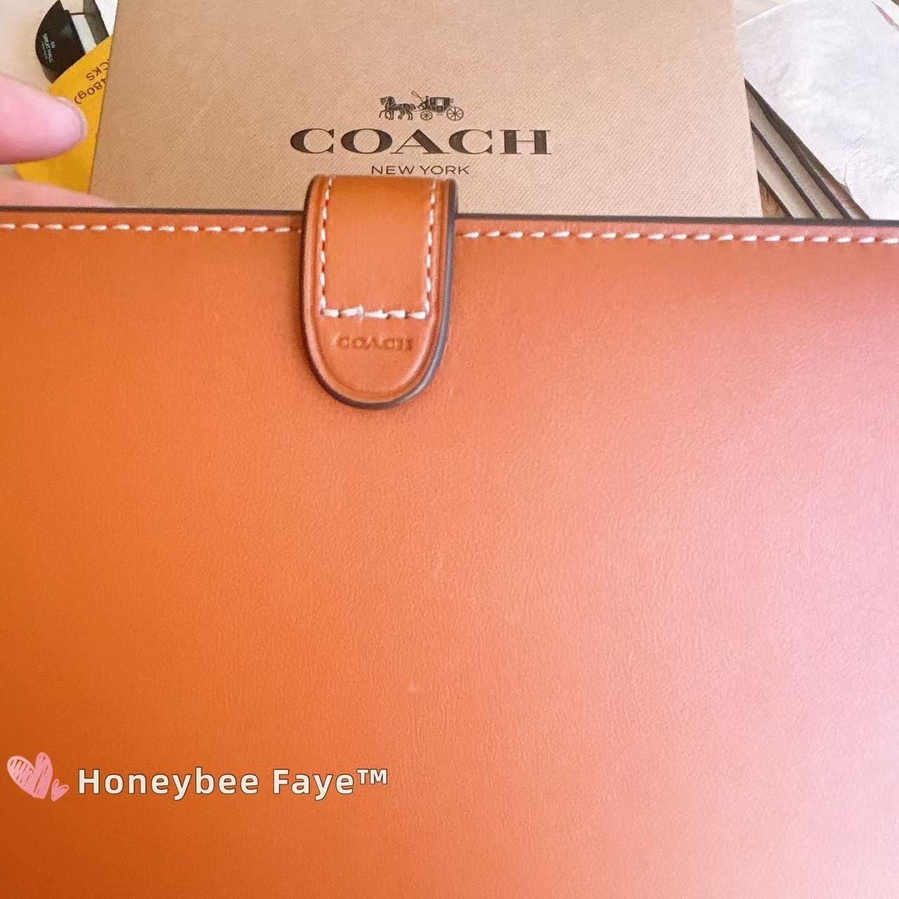 NWT Coach Notebook With Rexy CE928 smooth leather Brass Hazelnut In Box!