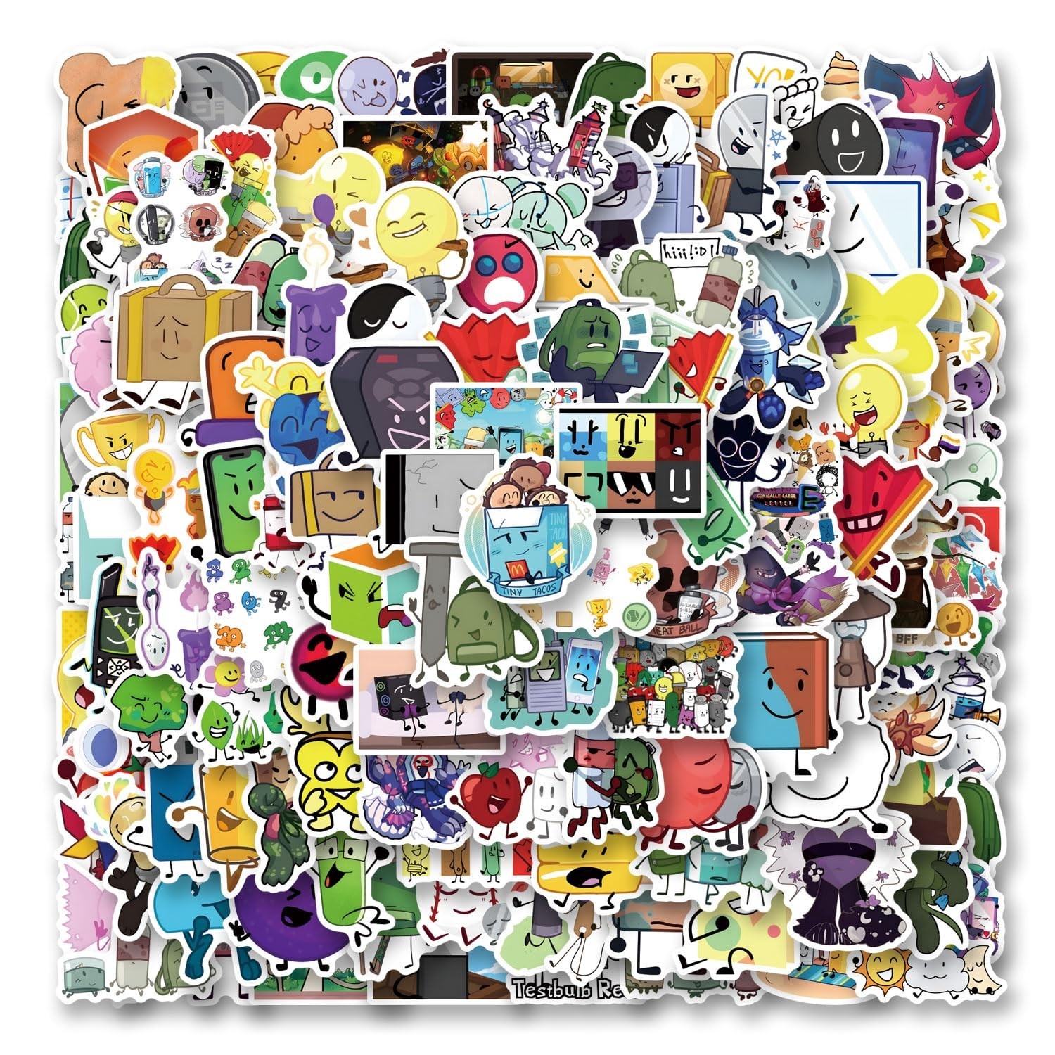 138Pcs Object Show Stickers, Cute Cartoon Waterproof Vinyl Decals for Water B…