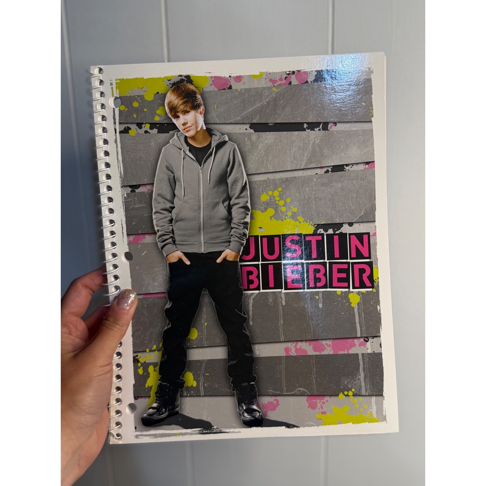 VTG Mead Justin Bieber Spiral Notebook Multi Color 2000s Y2K Pop Star Stationery
