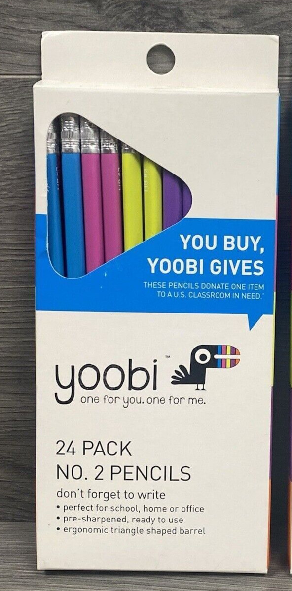 Yoobi #2 Pencils Pre-sharpened Multi-color 24pk Don&rsquo;t Forget to Write