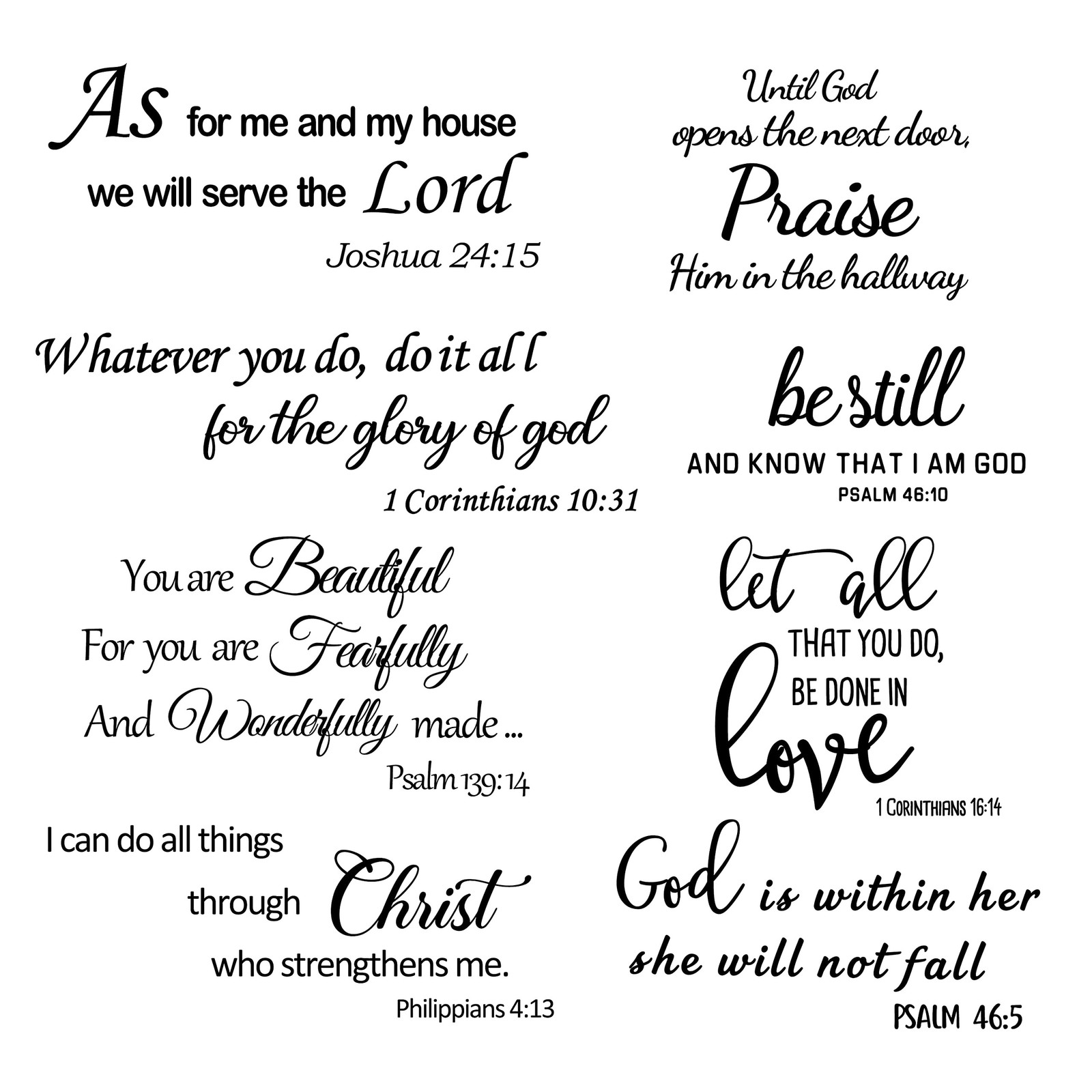 Bible Verse Wall Decals Inspirational Wall Decals Quotes Christian Scripture …