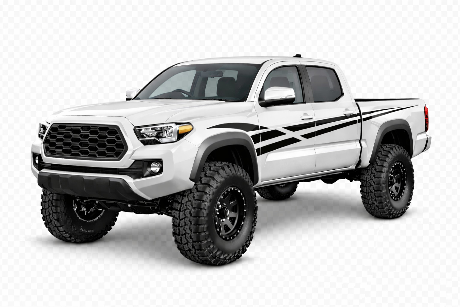 VINTAGE RETRO STYLE VINYL DECALS GRAPHICS FIT 2019/2024 TOYOTA PICKUP EXTEND CAB