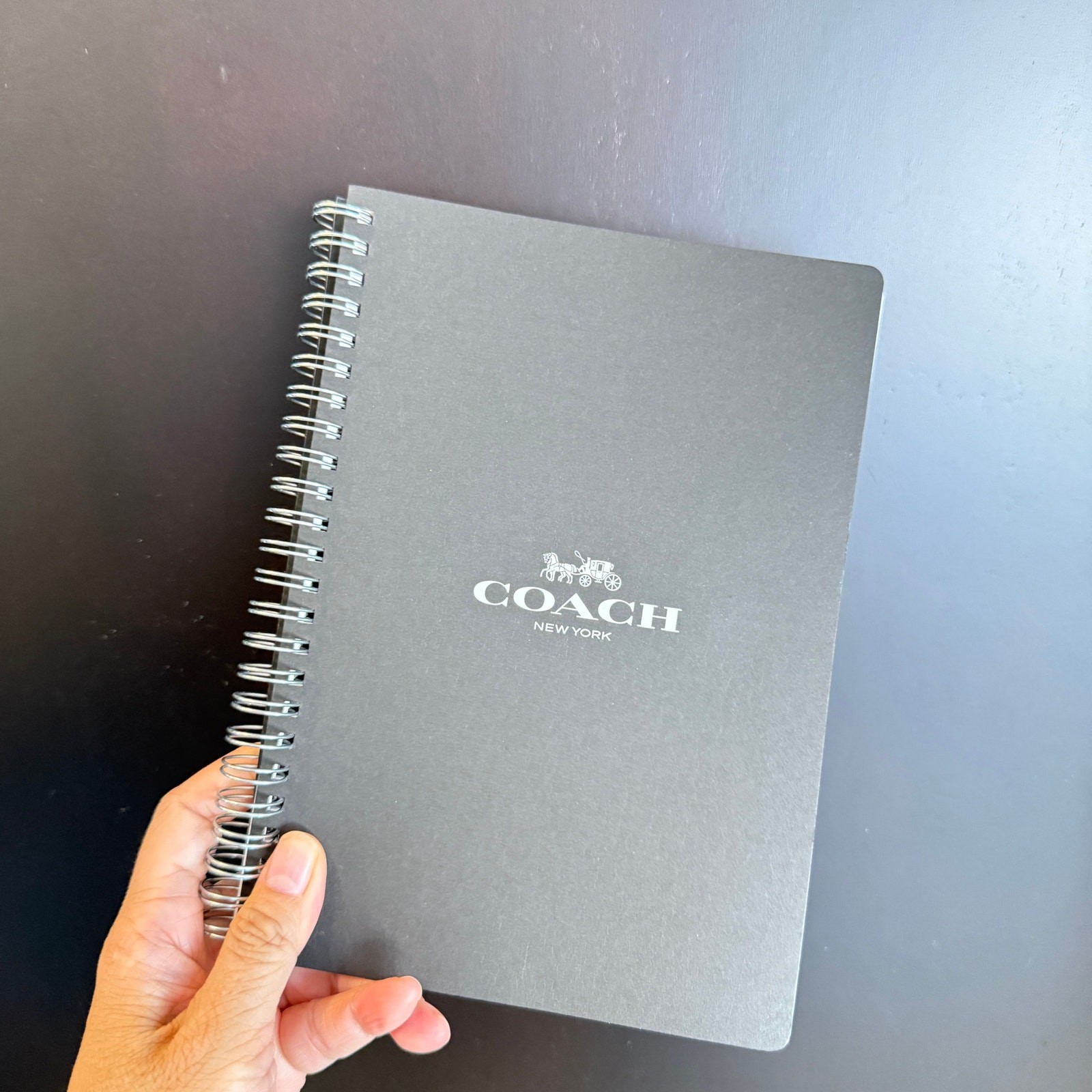 Coach Notebook In Signature Canvas Gold/Brown CDC99 NWT