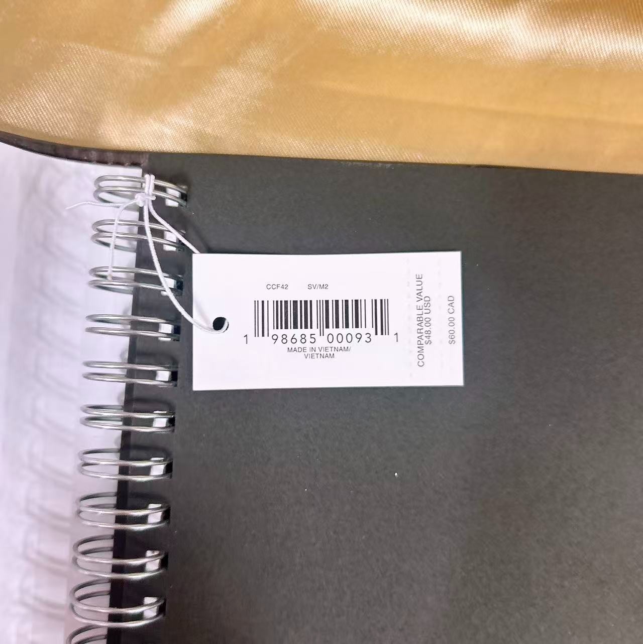 NWT Coach Notebook In Signature Canvas With Mystical Floral/Stripe Heart Print