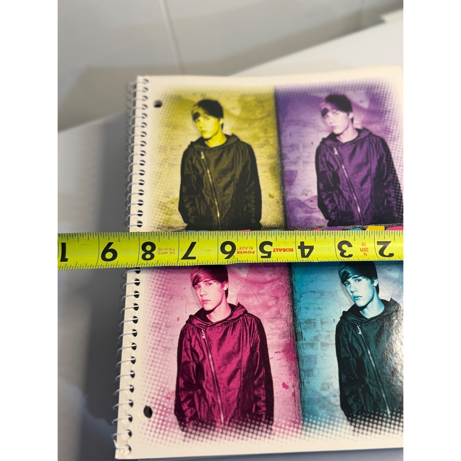 VTG Mead Justin Bieber Spiral Notebook Multi Color 2000s Y2K Pop Star Stationery