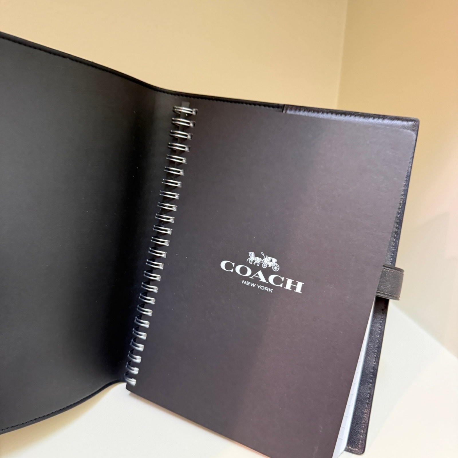 Coach Notebook In Signature Canvas Gold/Brown CDC99 NWT