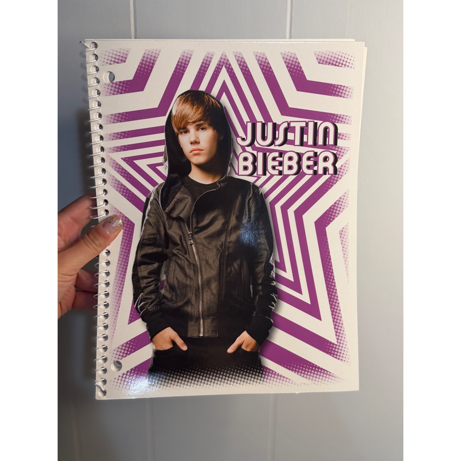VTG Mead Justin Bieber Spiral Notebook Multi Color 2000s Y2K Pop Star Stationery