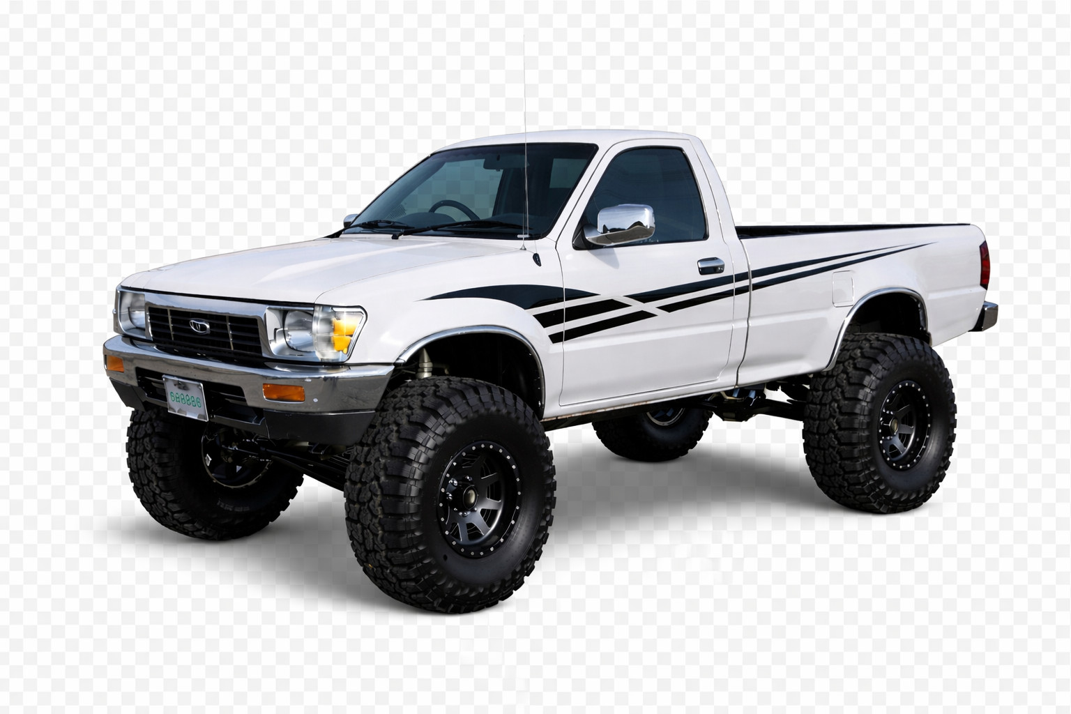 VINTAGE STYLE RETRO VINYL GRAPHICS/ Fit 89 /94 TOYOTA PICKUP REGULAR CAB