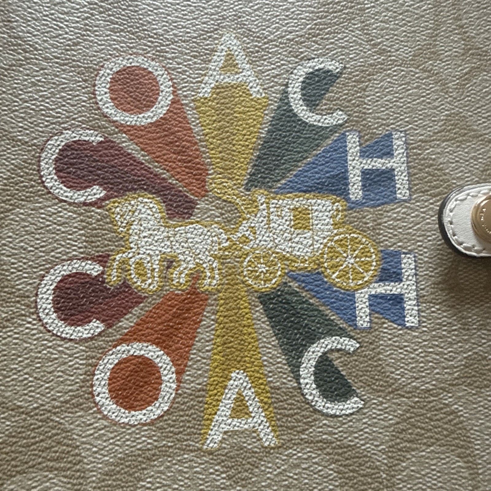 NWT Coach Notebook In Signature Canvas Horse And carriage Tan And Multi Color