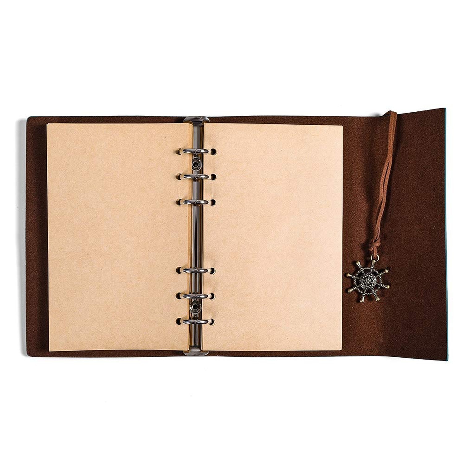 Leather Writing Journal Notebook, Vintage Nautical Spiral Notebook Refillable…