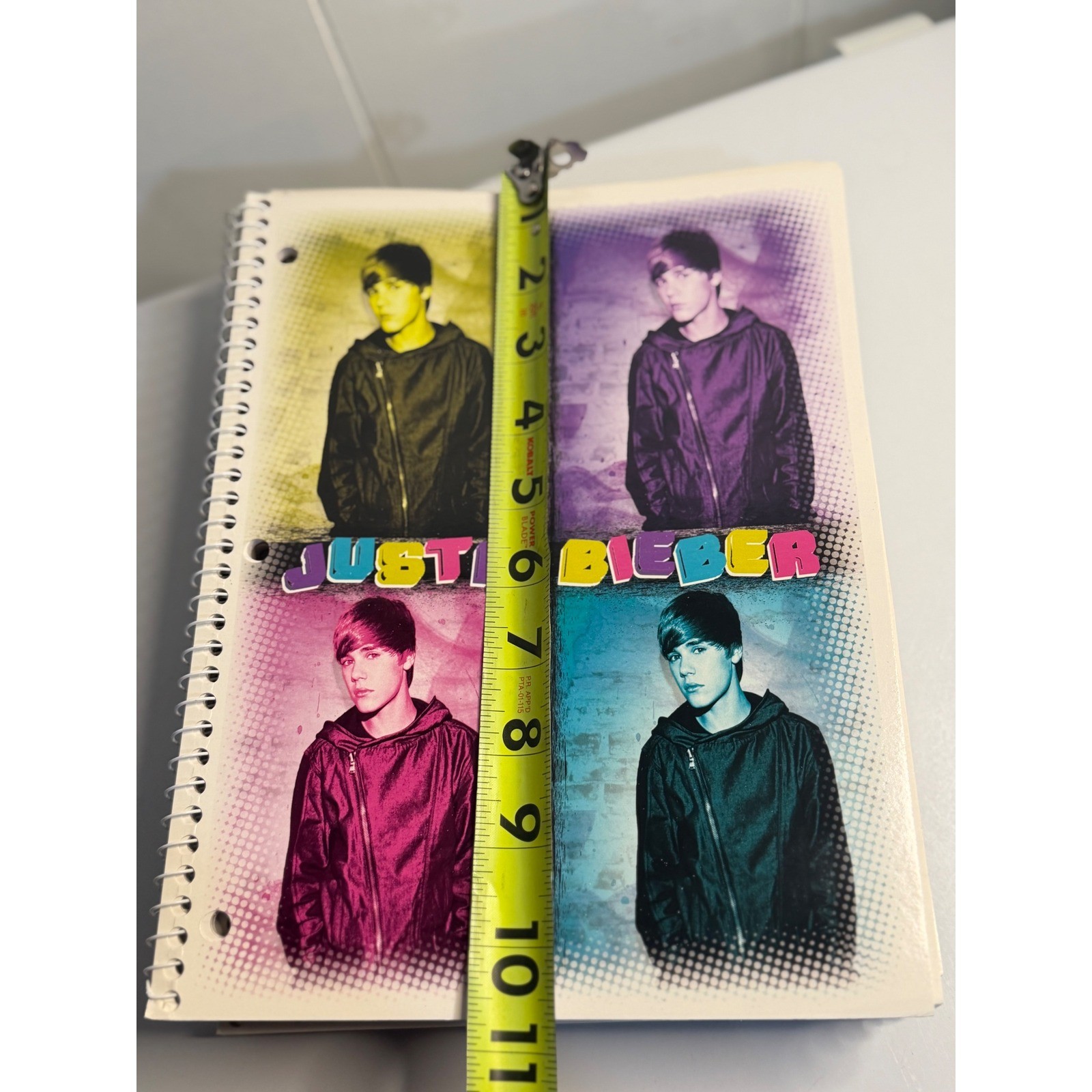 VTG Mead Justin Bieber Spiral Notebook Multi Color 2000s Y2K Pop Star Stationery
