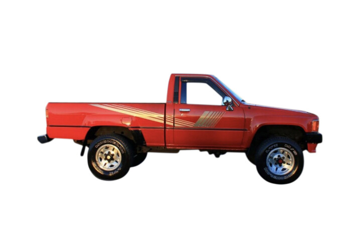 84 To 87 Vintage Style Toyota pickup retro Vinyl Decals graphics stickers Set