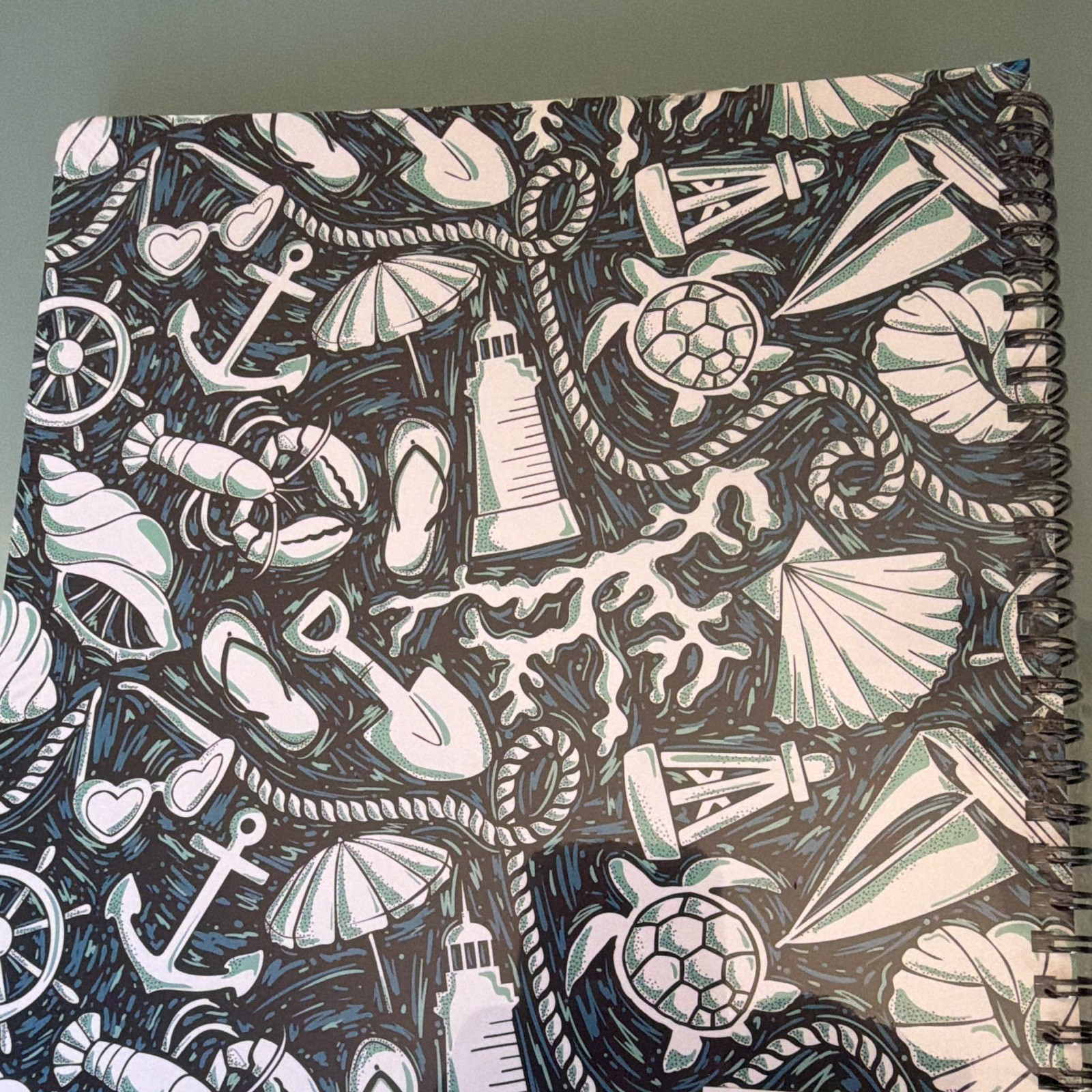Vera Bradley Shore Enough Large Spiral Notebook, Nautical Sea Theme – NEW!