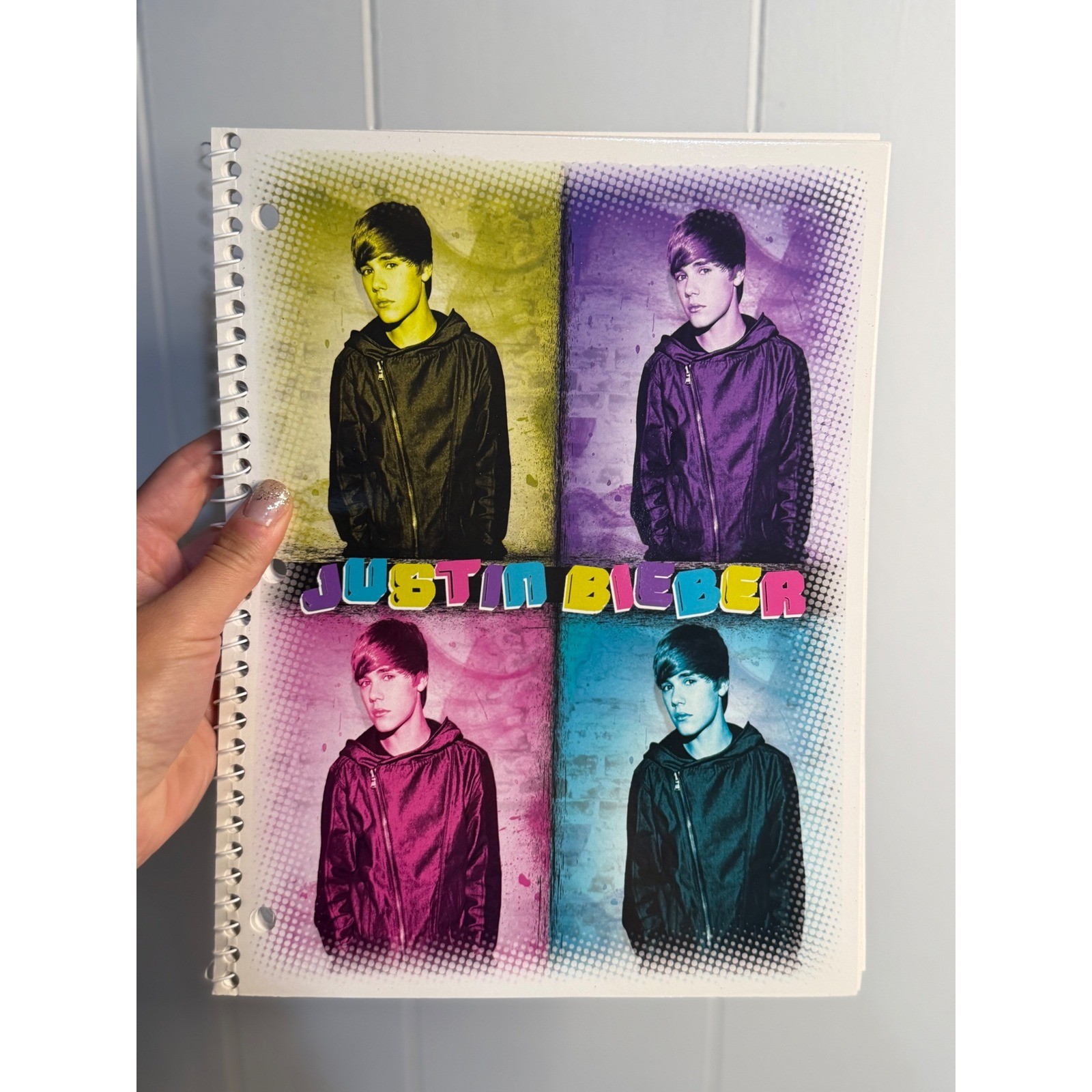VTG Mead Justin Bieber Spiral Notebook Multi Color 2000s Y2K Pop Star Stationery