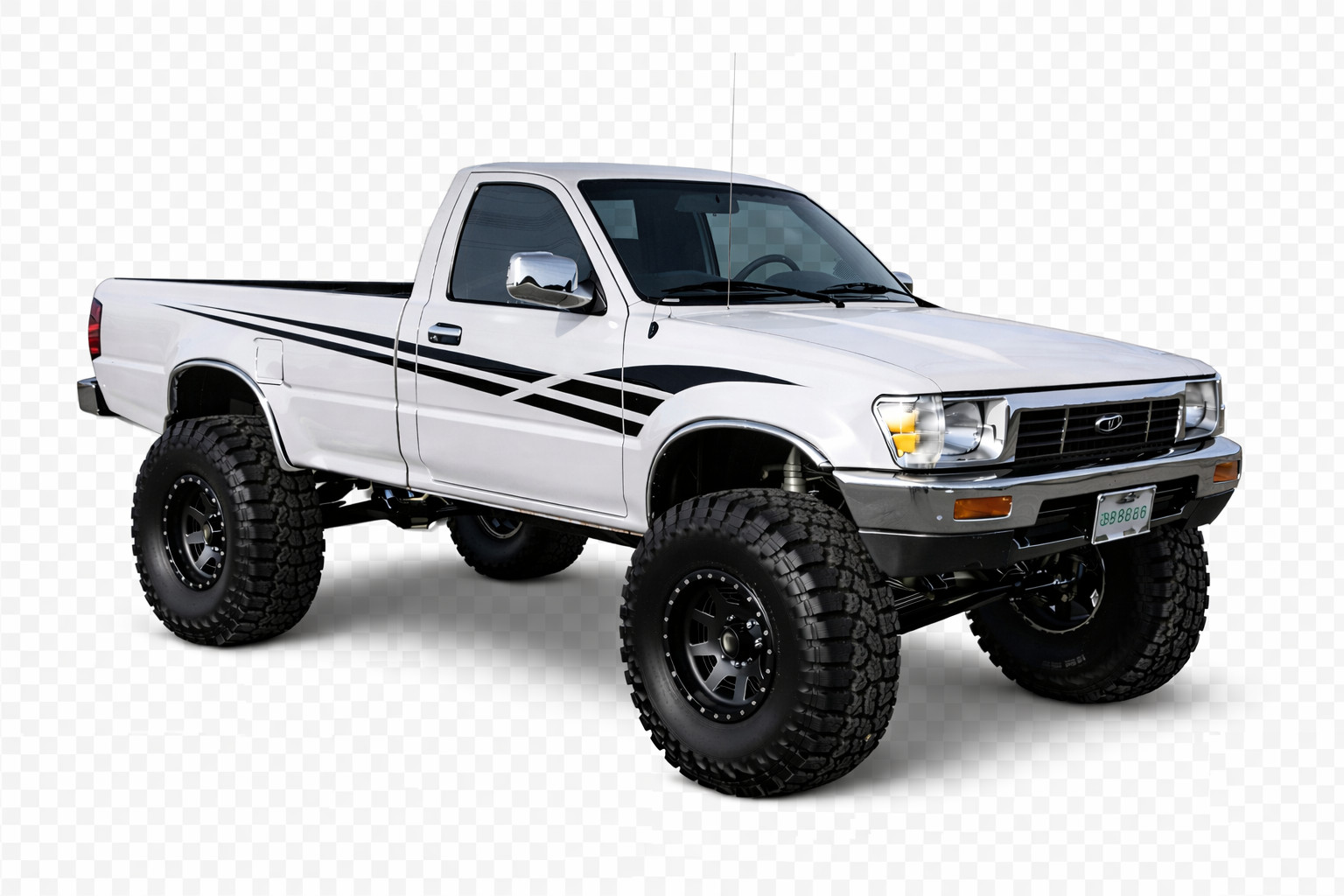 VINTAGE STYLE RETRO VINYL GRAPHICS/ Fit 89 /94 TOYOTA PICKUP REGULAR CAB