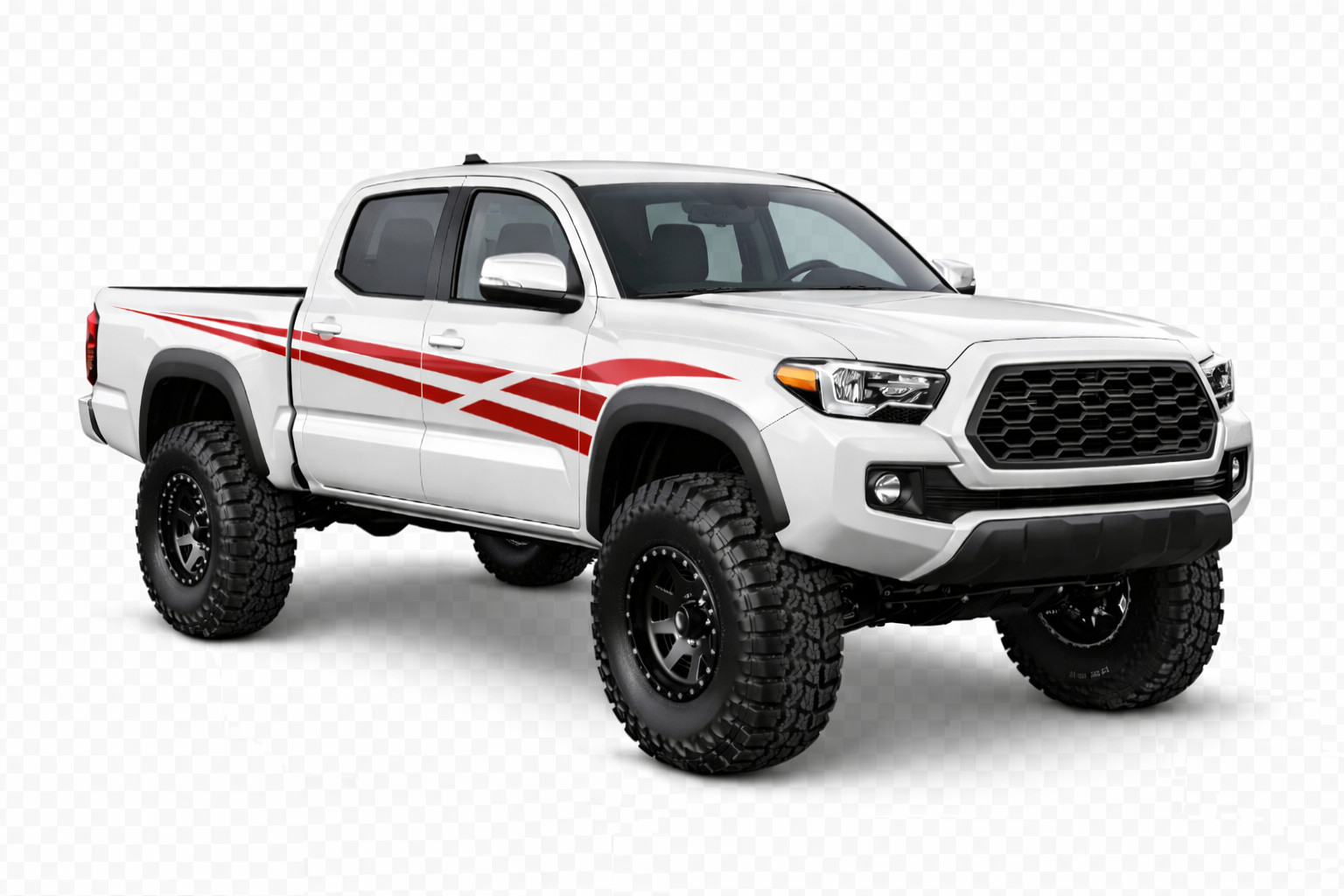 VINTAGE RETRO STYLE VINYL DECALS GRAPHICS FIT 2019/2024 TOYOTA PICKUP EXTEND CAB