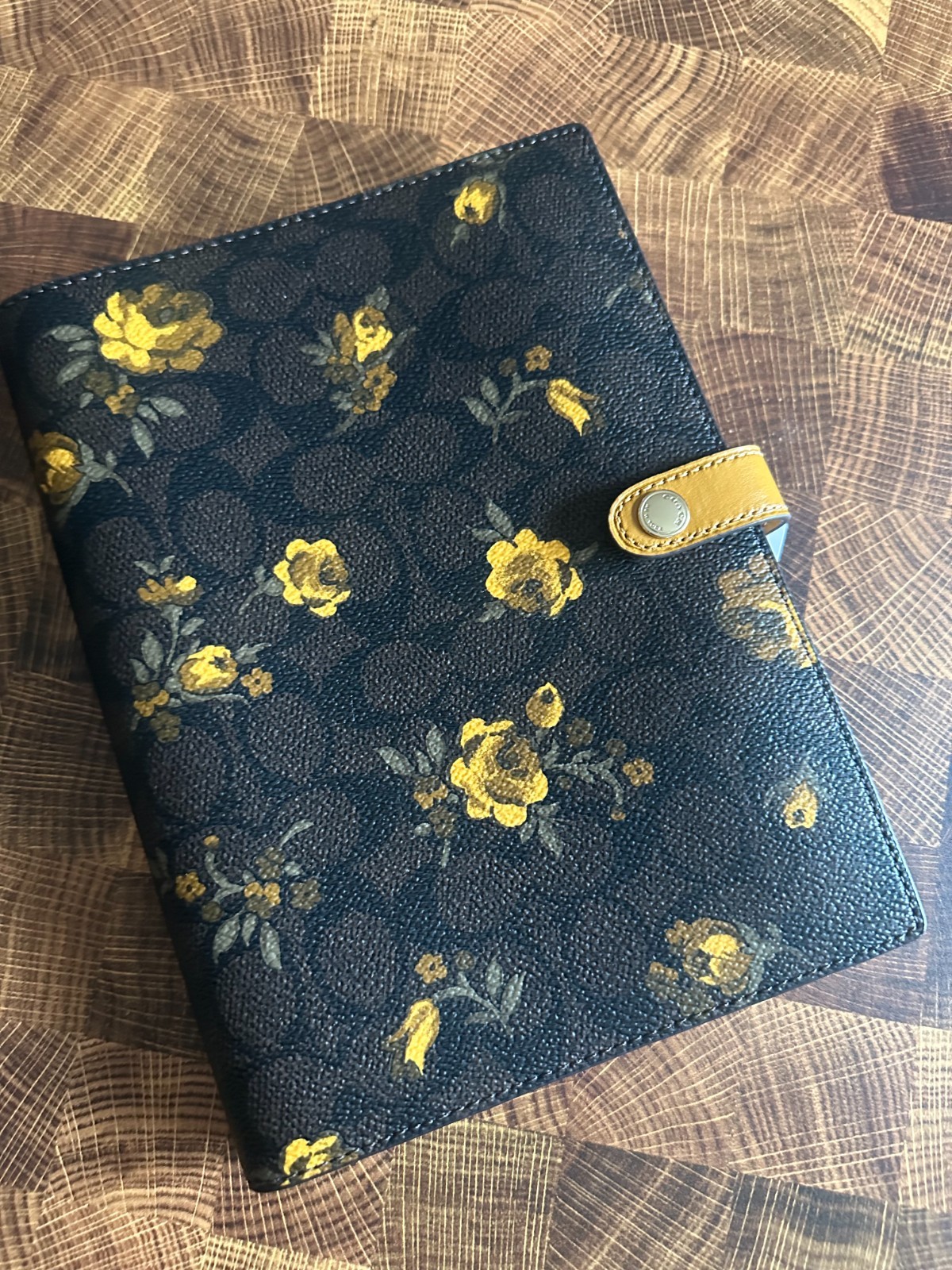 NWT Coach Notebook In Signature Canvas With Floral Print CCF40