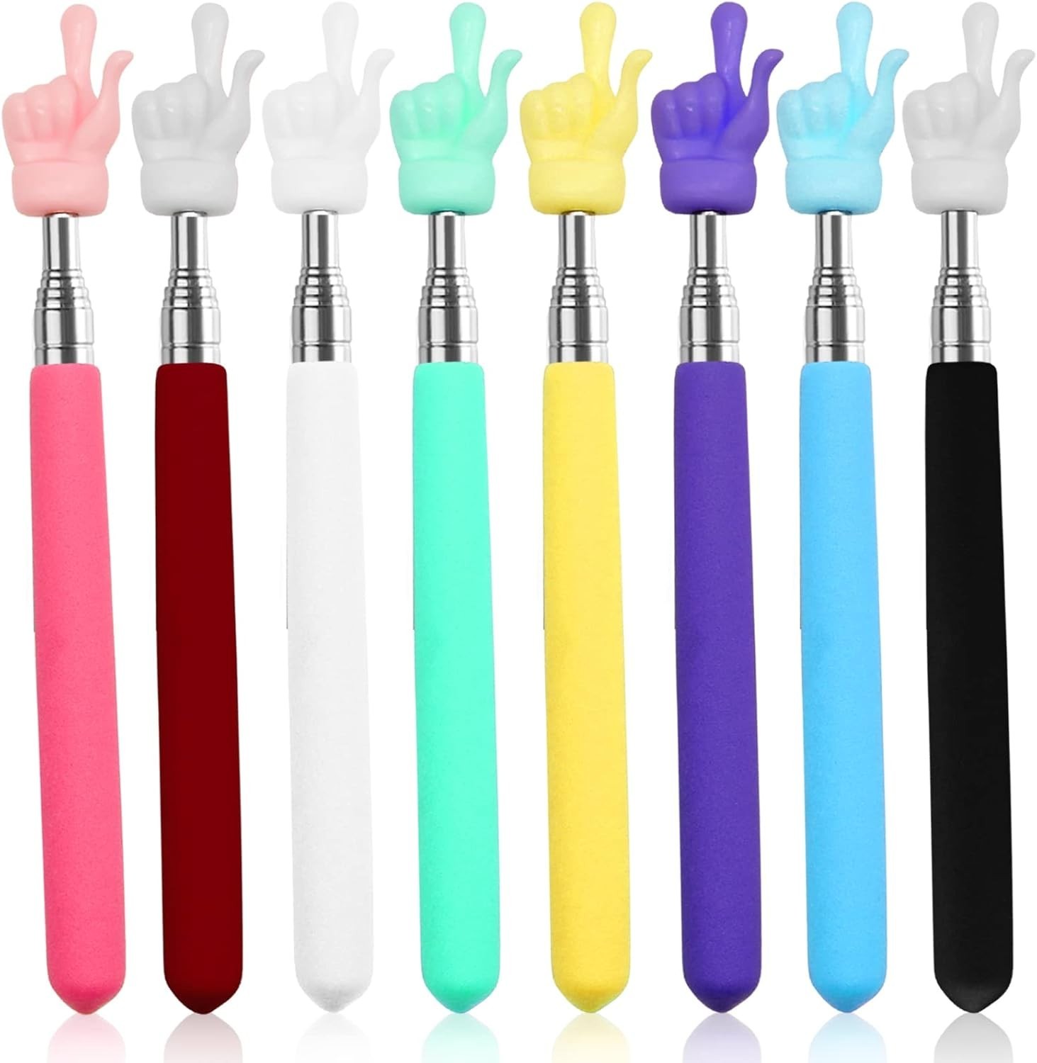 Multi-Color 8Pcs Classroom Pointer Set – Fun Learning Tools for Teachers