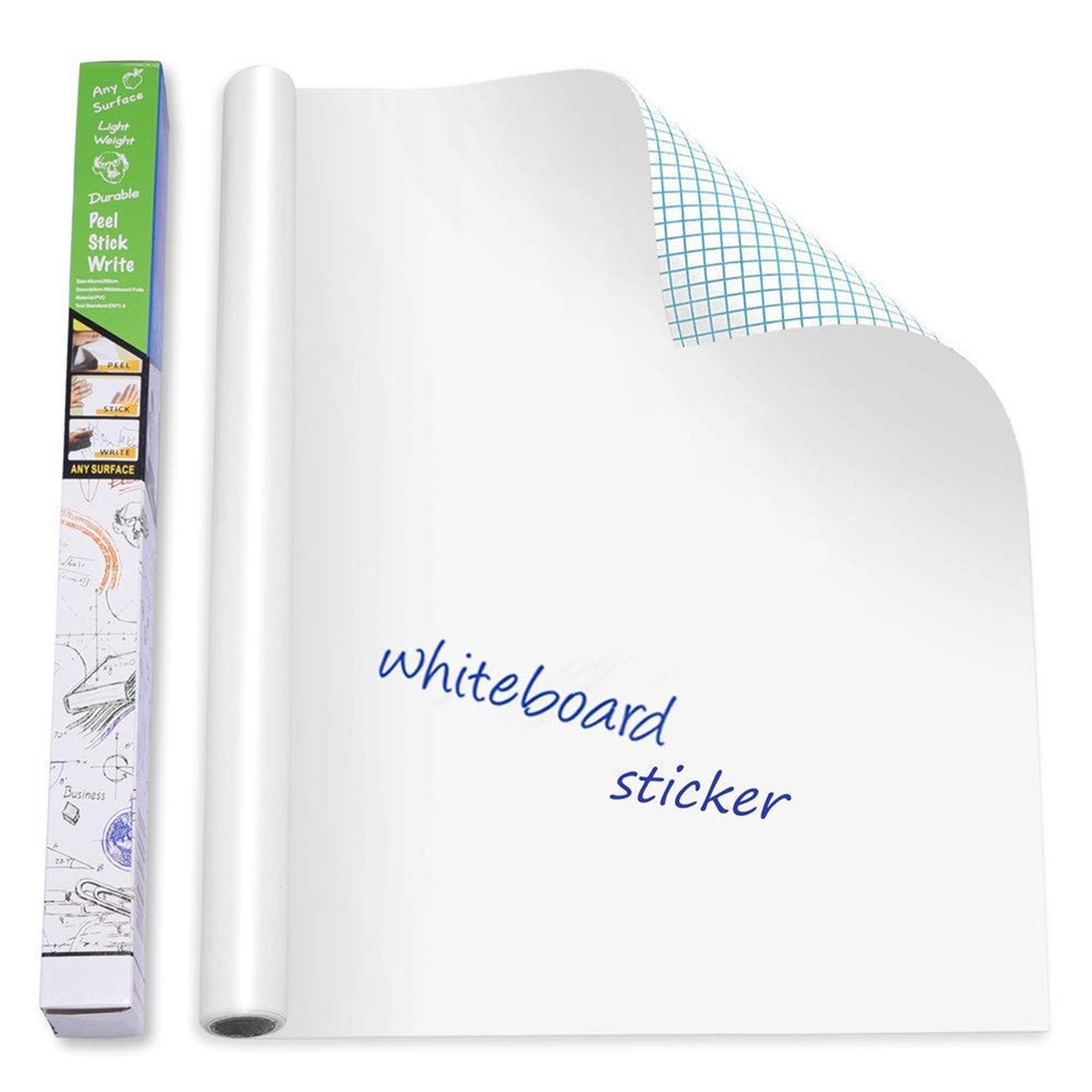Self-Adhesive Whiteboard Wall Decal Sticker, 17.7&Prime; X 78.7&Prime; Extra Large Strong…