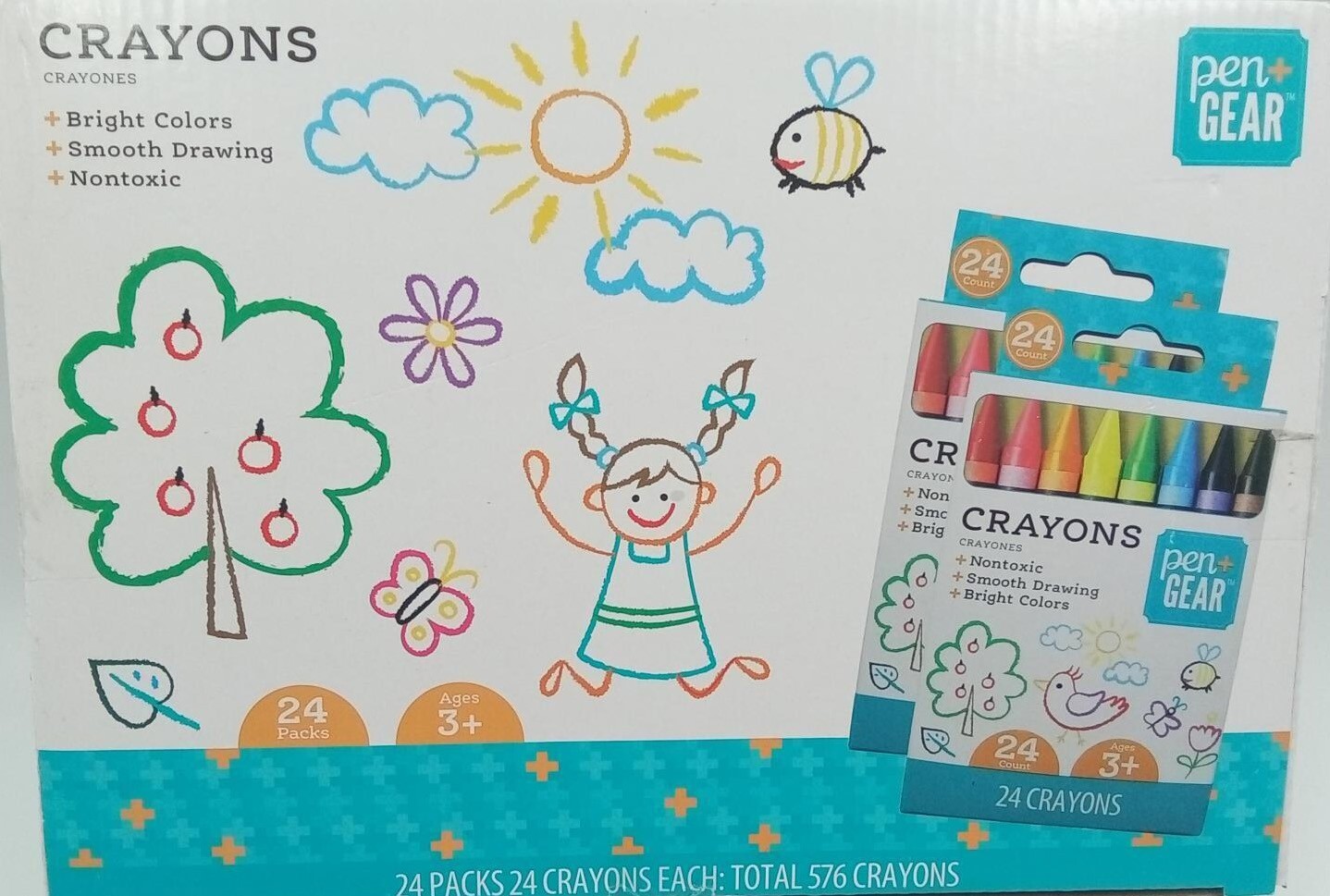 Pen + Gear Multi-Color Crayons 24 Packs 576 Total – Brand New