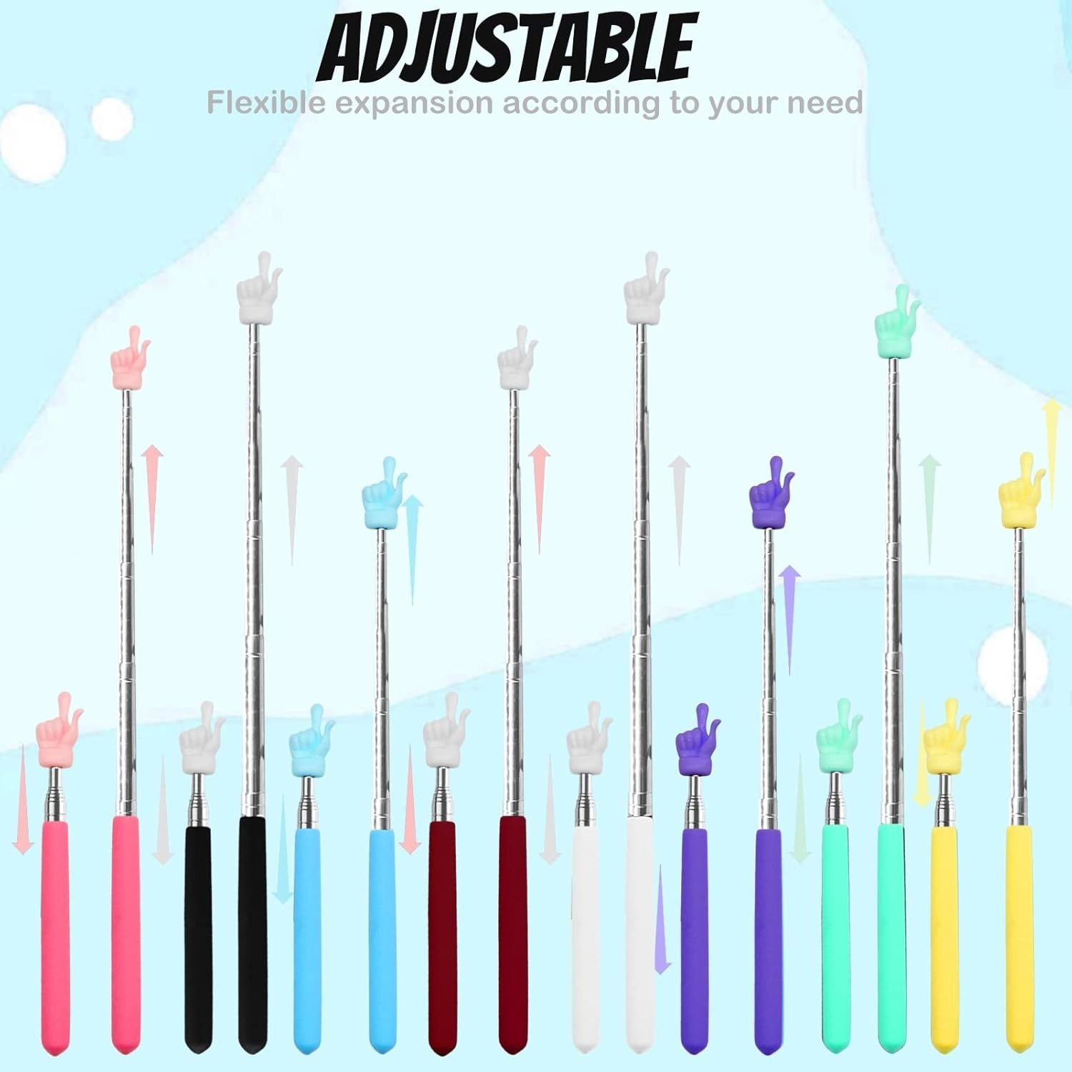 Multi-Color 8Pcs Classroom Pointer Set – Fun Learning Tools for Teachers