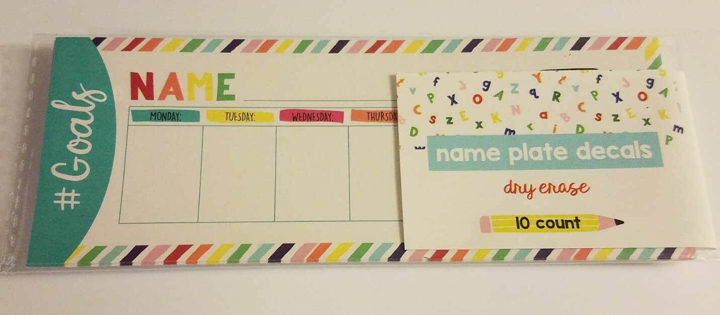NEW Horizon Group USA Name Plate Decals Dry Erase 10 Count