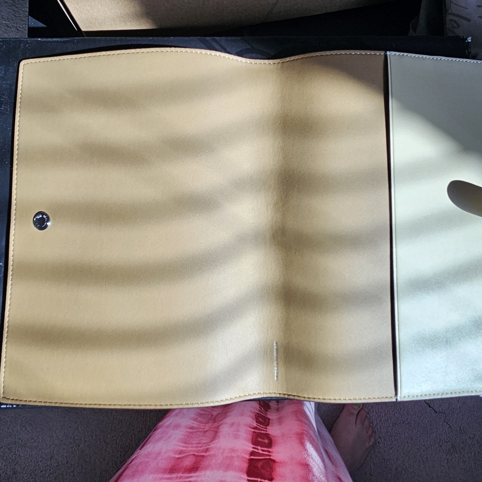 Coach Notebook With pebbled leather/Silver/Washed Yellow LadyBug Sticker