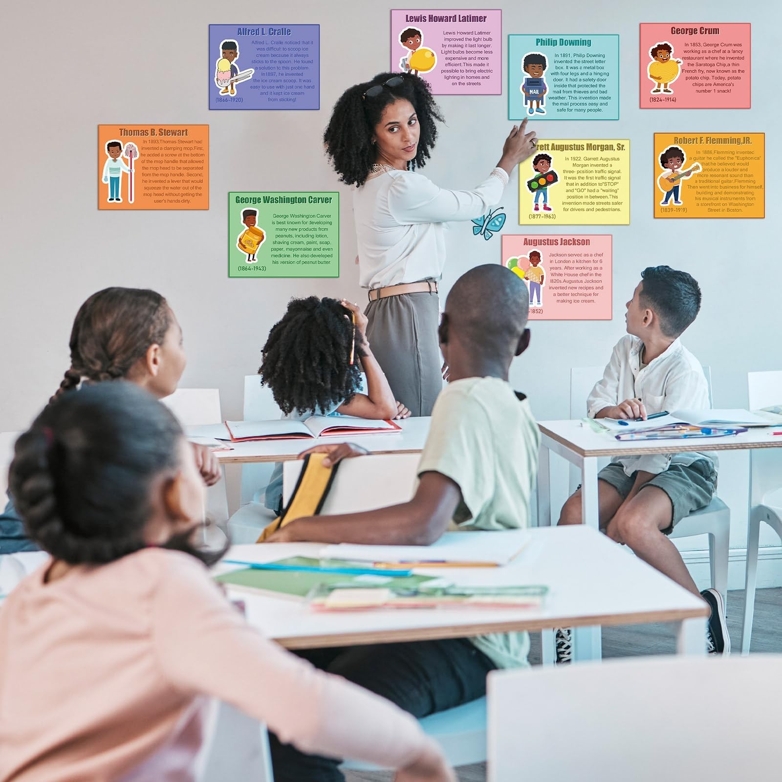 9 Pcs Black History Month Posters 8.5 »x11 » African American Inventions Post…