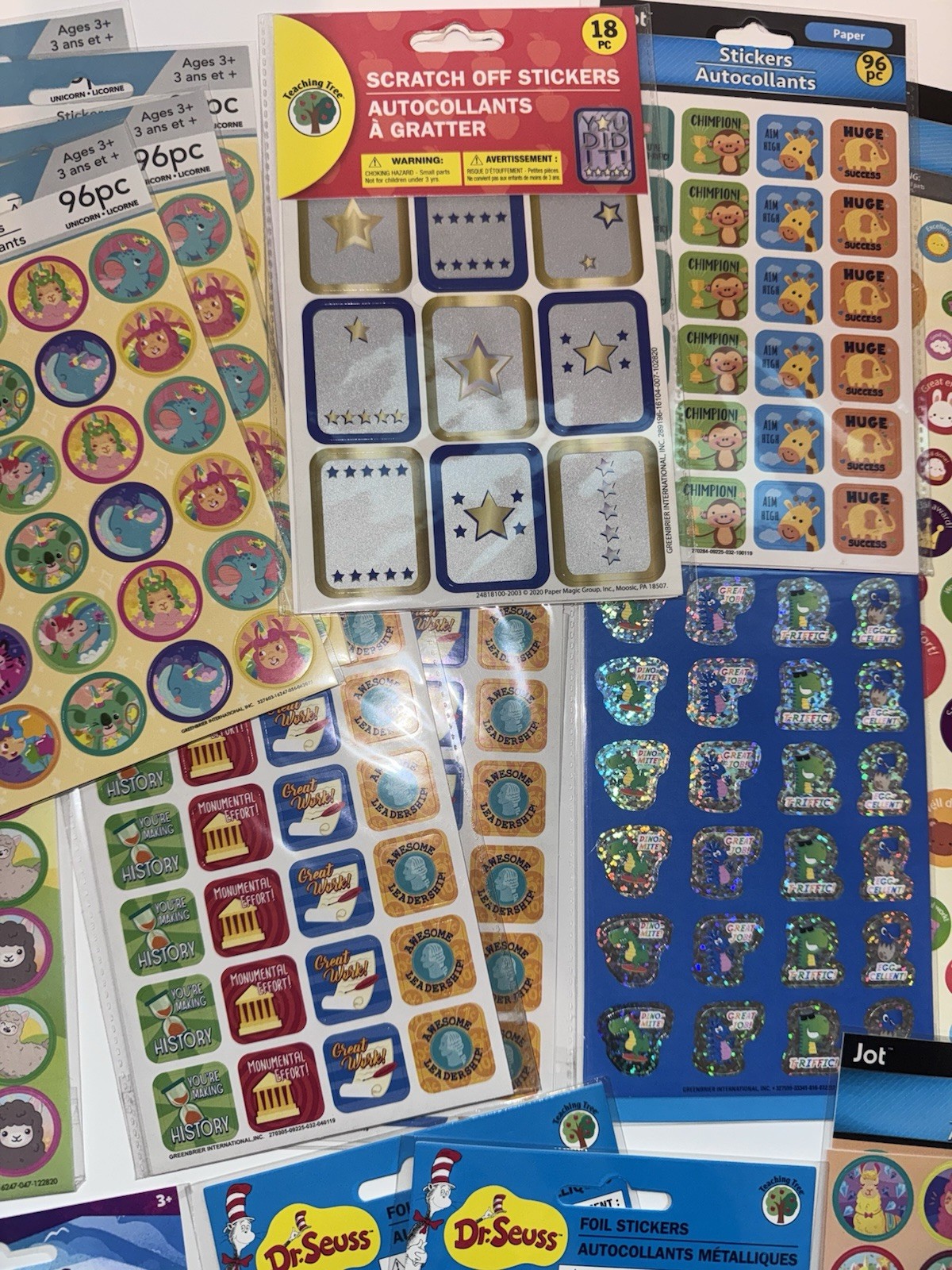 Teacher Sticker Pack 31 Packs Motivational Reward Stickers for Kids 2200 Pieces
