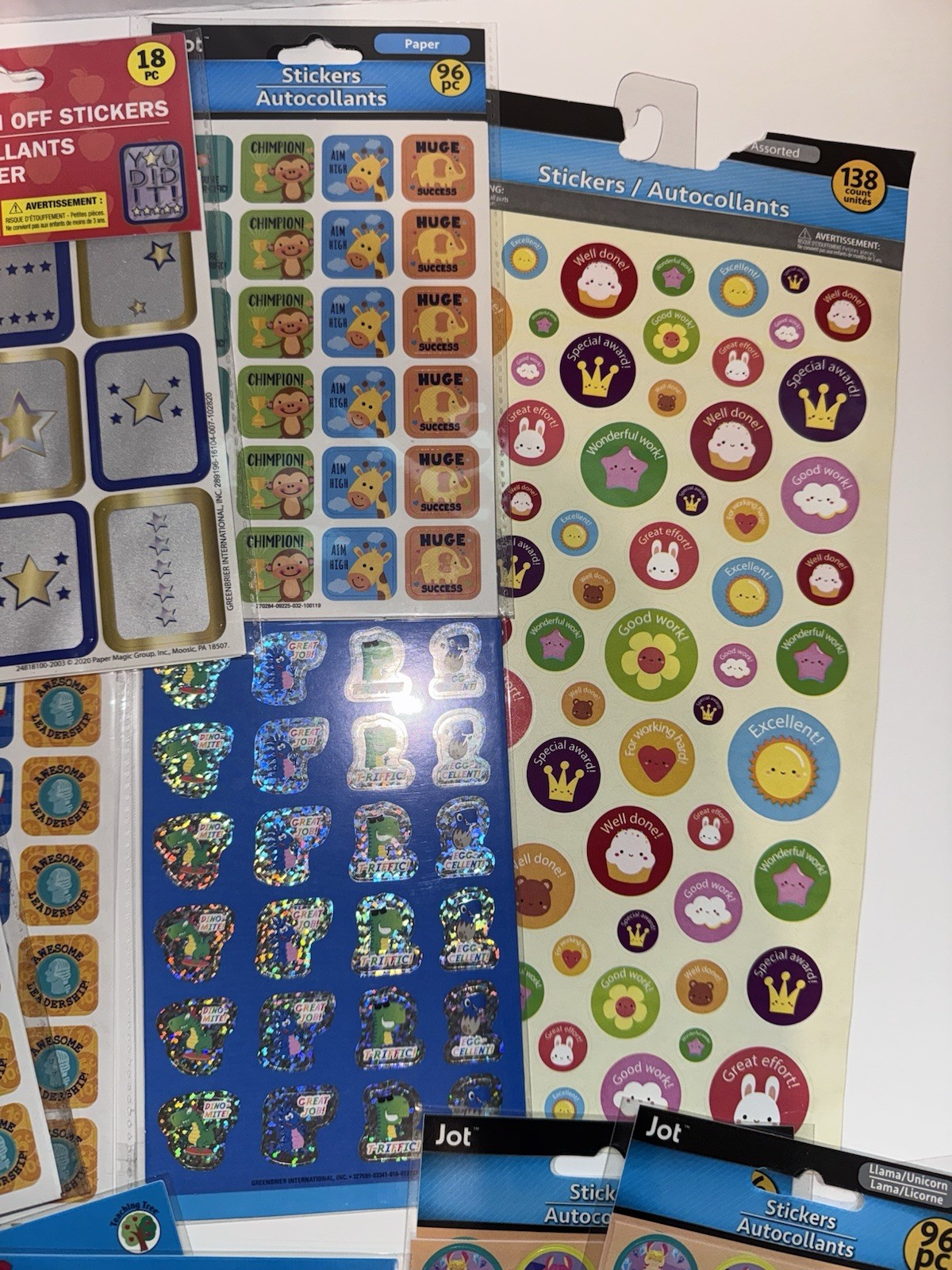 Teacher Sticker Pack 31 Packs Motivational Reward Stickers for Kids 2200 Pieces