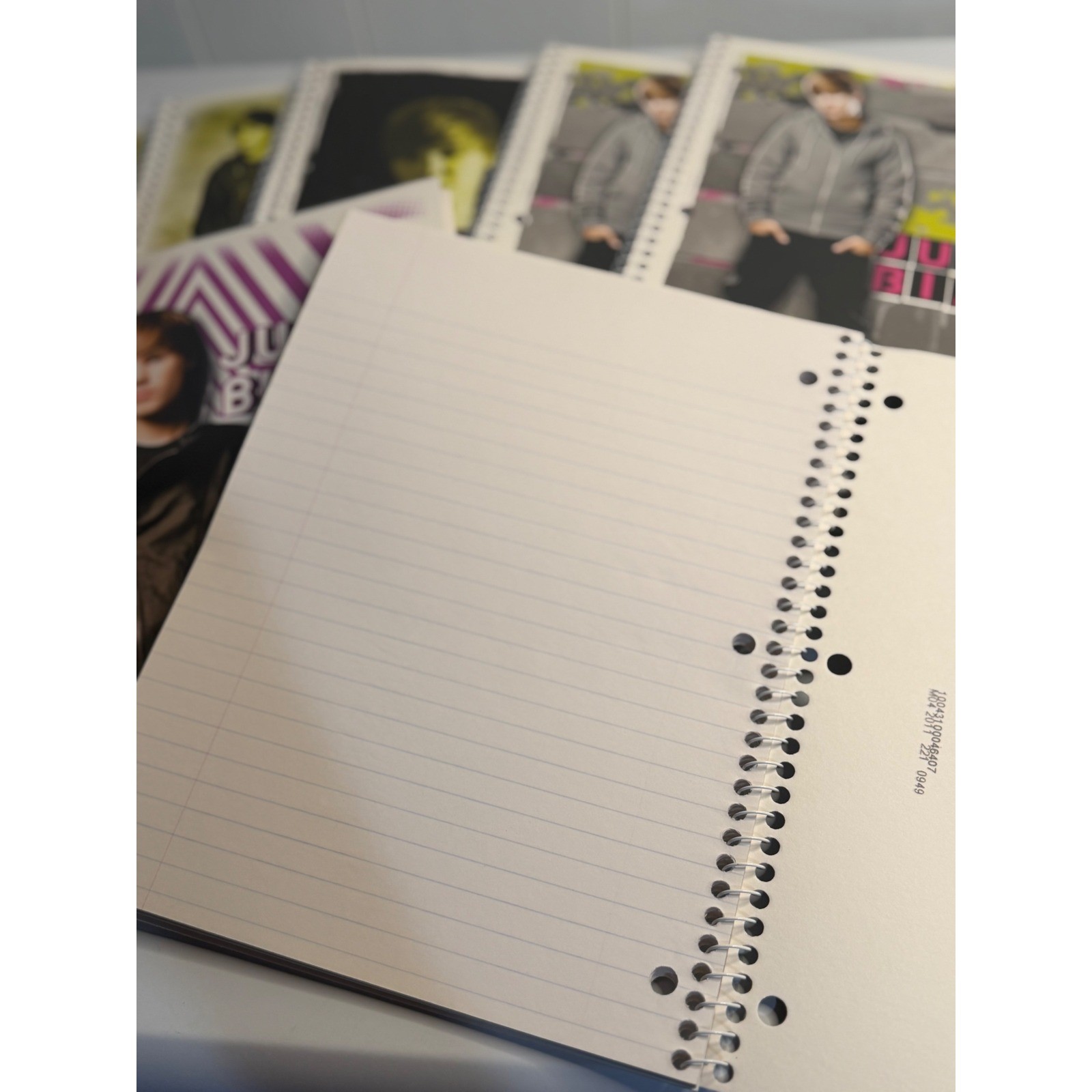 VTG Mead Justin Bieber Spiral Notebook Multi Color 2000s Y2K Pop Star Stationery