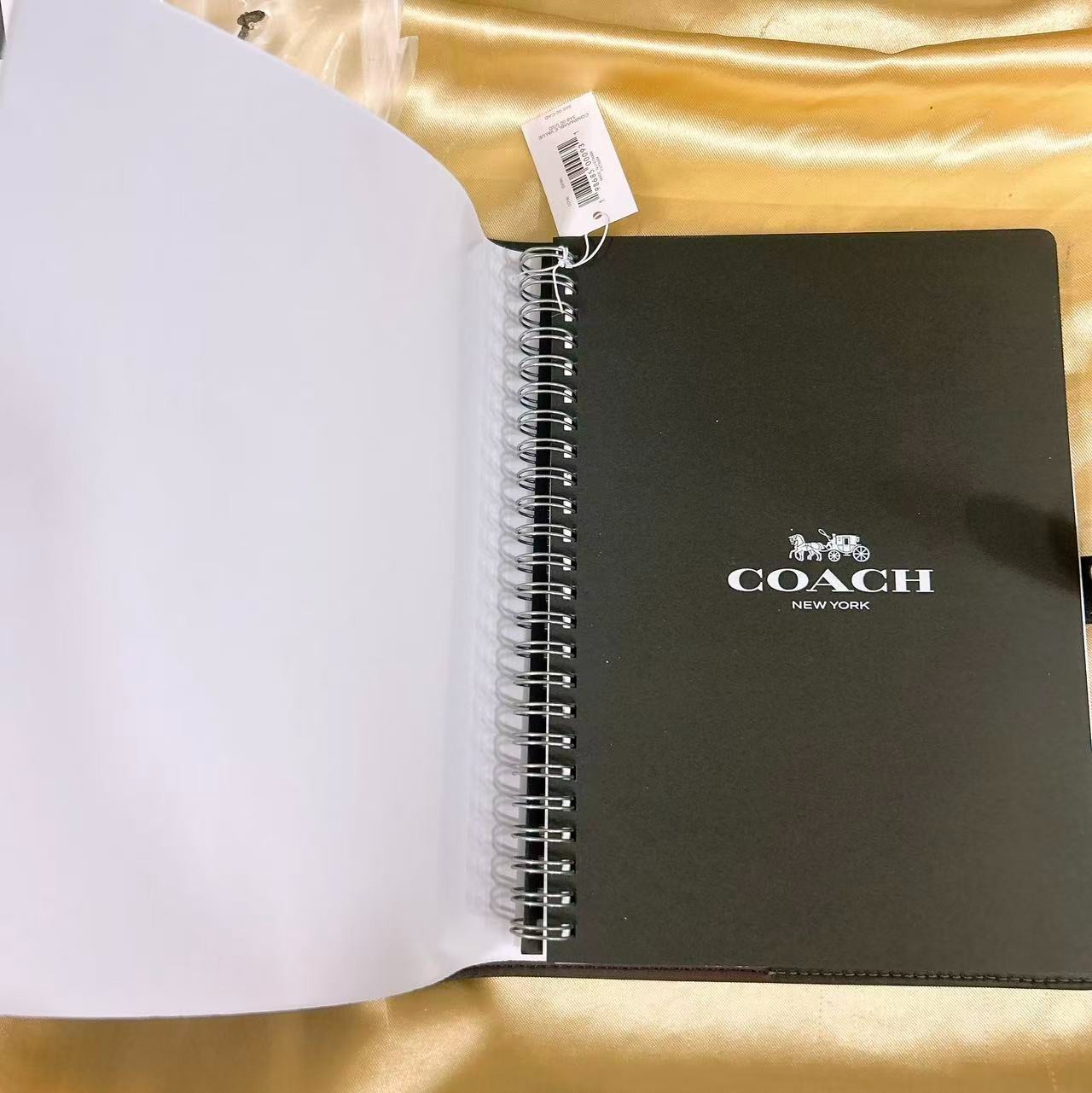 NWT Coach Notebook With Butterfly Print CCF42 (count 1) black color.