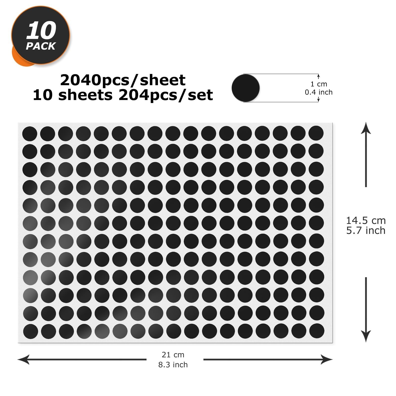 2040 PCS Dot Stickers 0.4&Prime; Round Labels Circle Color Coding Decals Colored Ta…