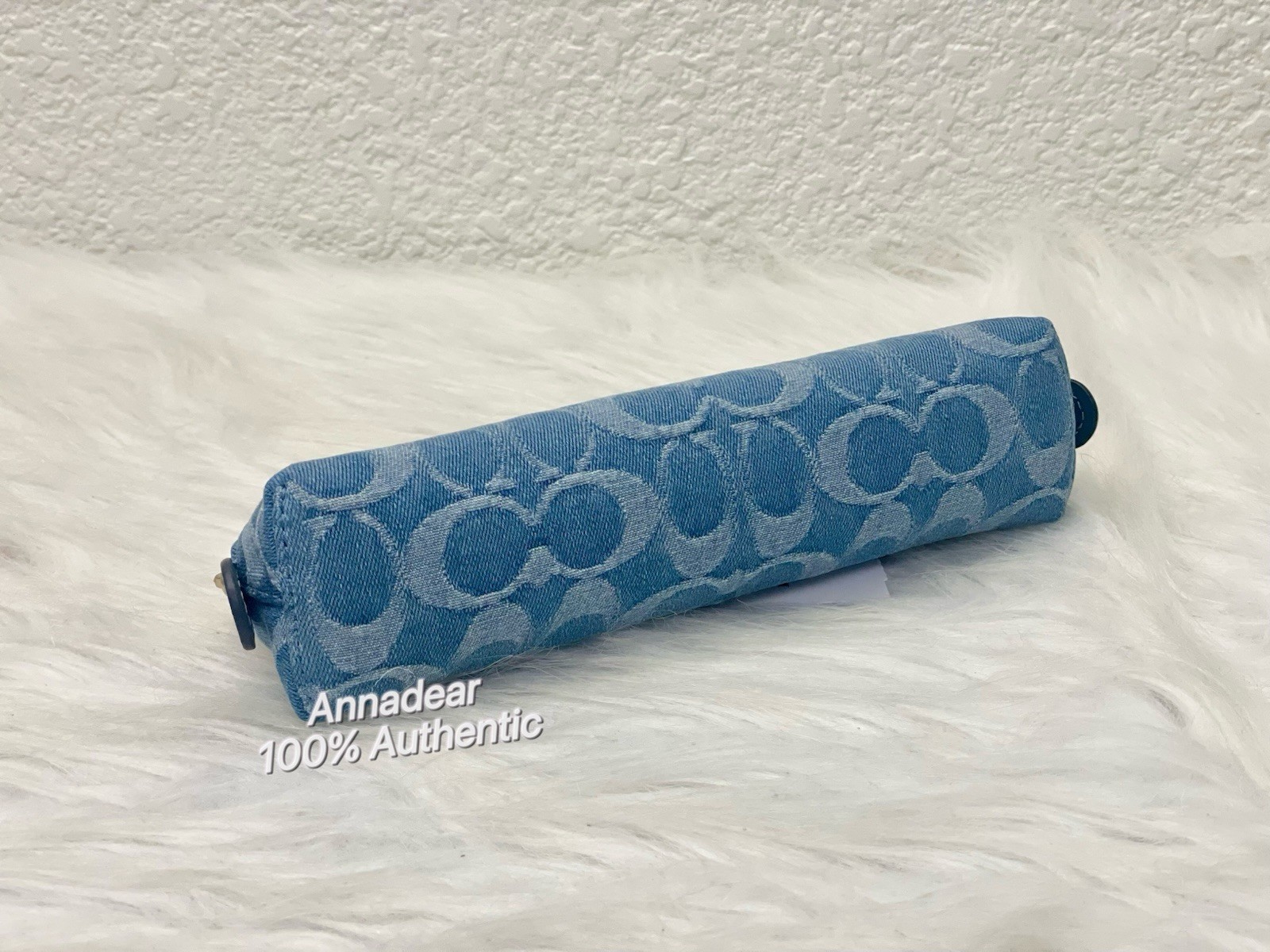 Coach Pencil Case In Signature Denim CDC10 NWT Color: IM/INDIGO