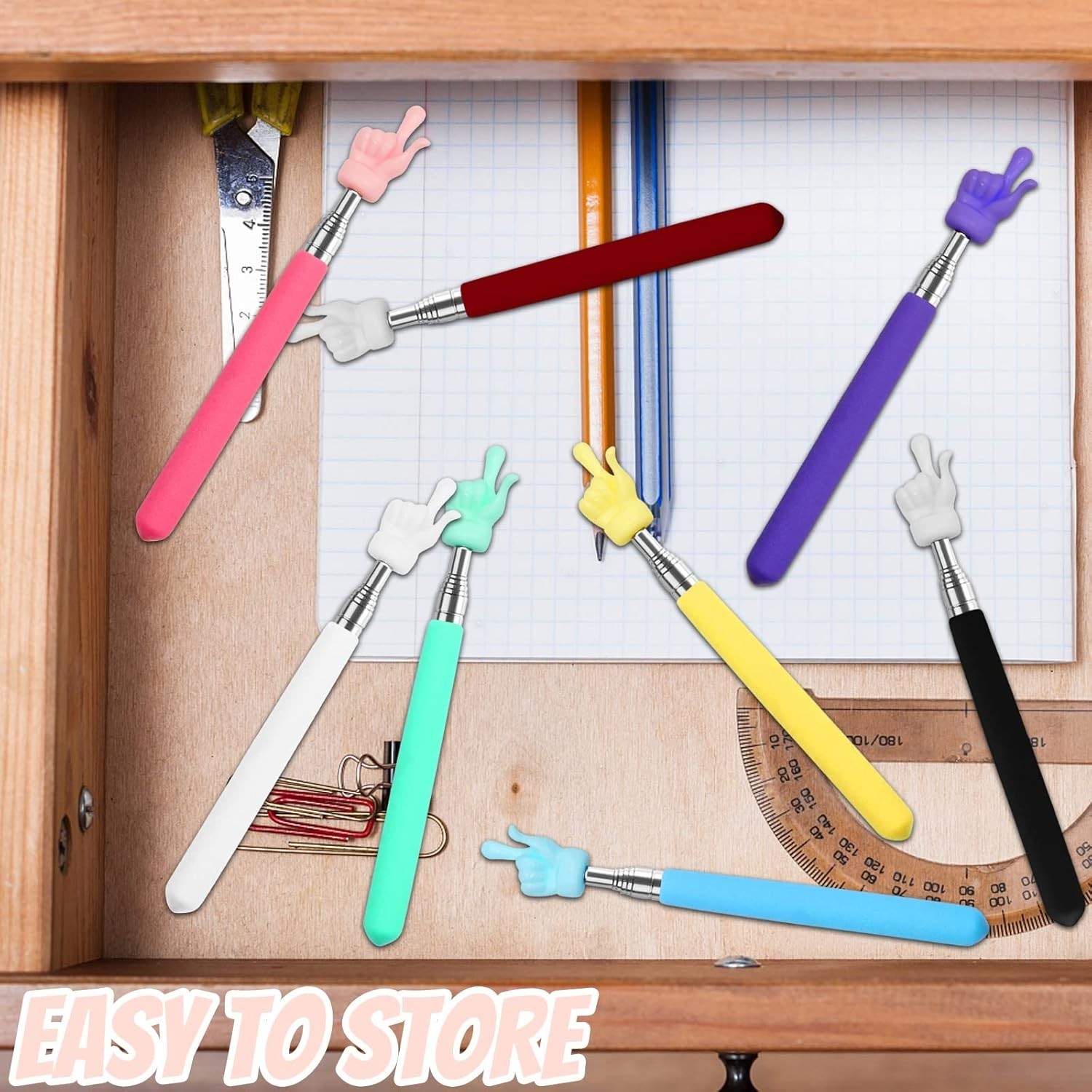 Multi-Color 8Pcs Classroom Pointer Set – Fun Learning Tools for Teachers