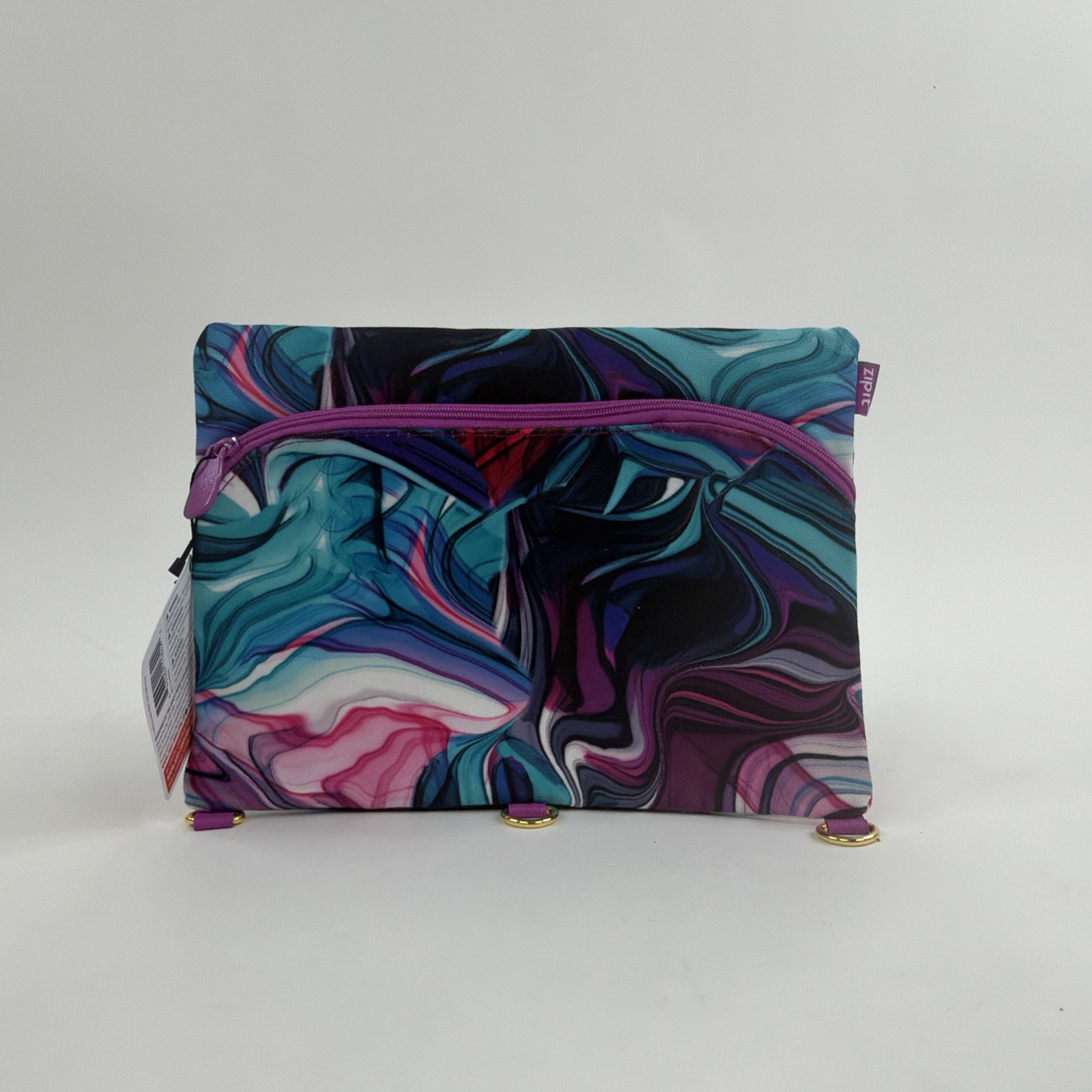 3 pack Zipit Multi Color Jumbo Binder Pouch (Variety Colors)