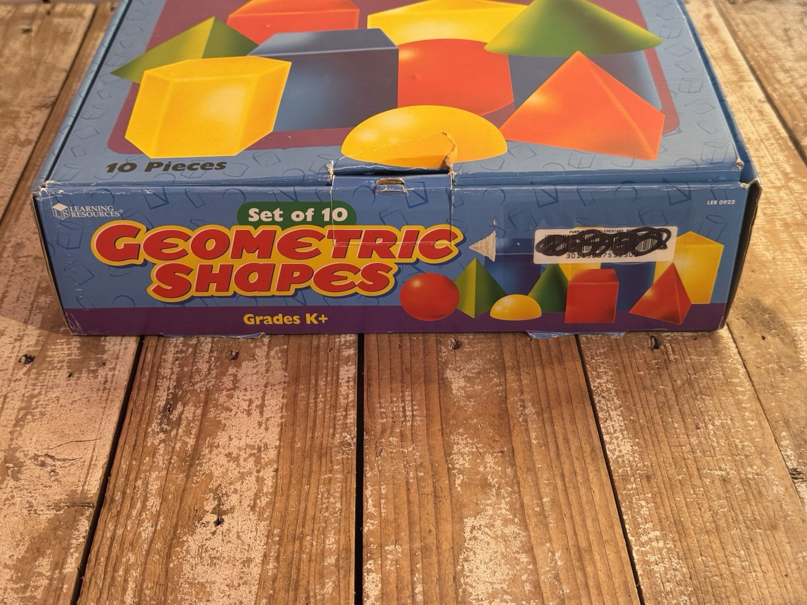 Multi Color Geometric Shapes Kit For Teaching Area Volume Shape & Size Set Of 10