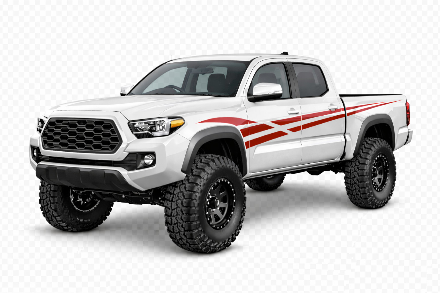 VINTAGE RETRO STYLE VINYL DECALS GRAPHICS FIT 2019/2024 TOYOTA PICKUP EXTEND CAB