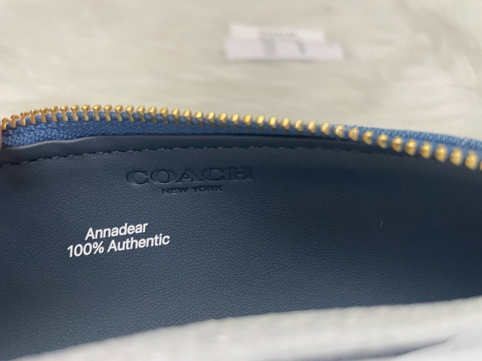 Coach Pencil Case In Signature Denim CDC10 NWT Color: IM/INDIGO