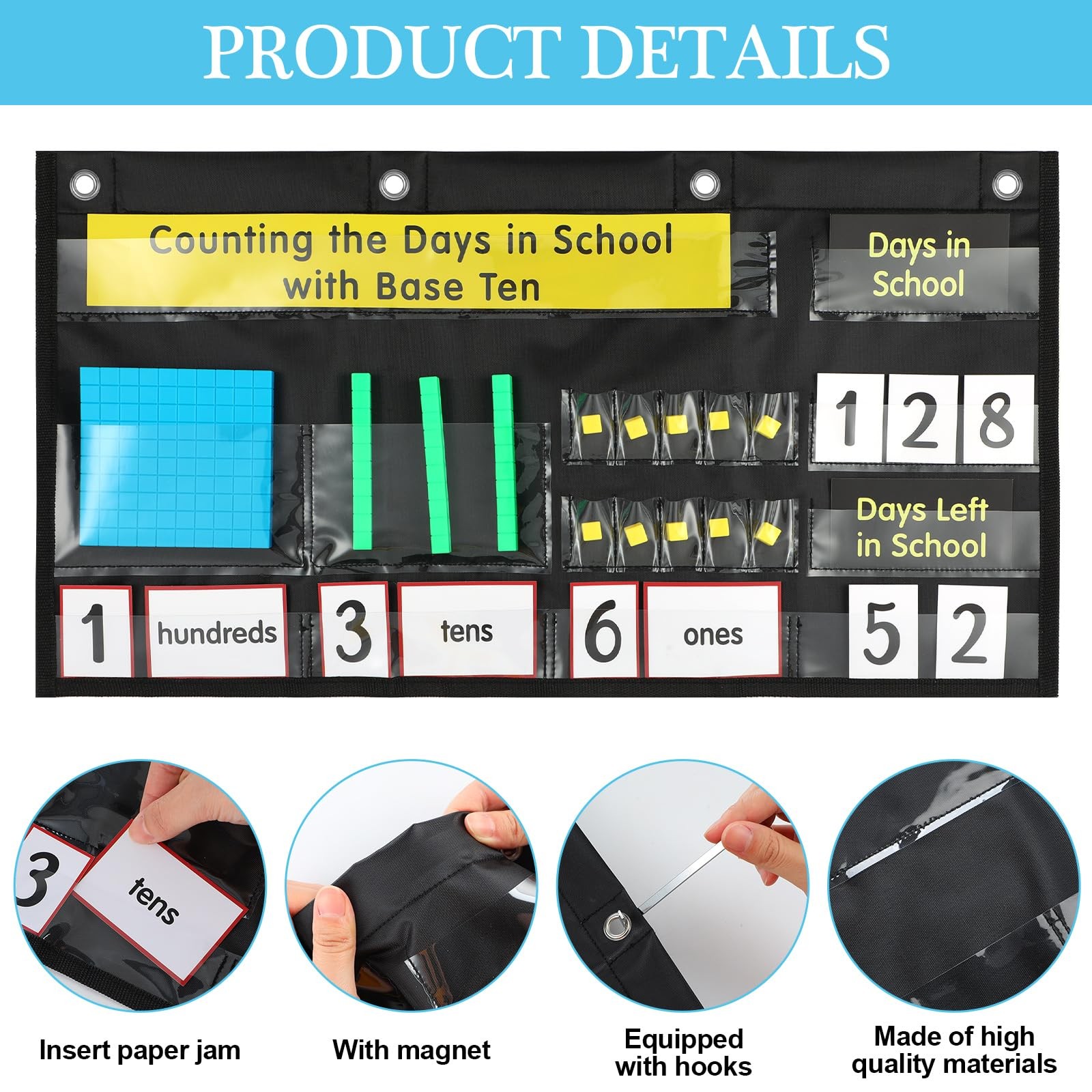 Back to Counting the Days with Base Ten Pocket Chart Place Value, Counting Ca…