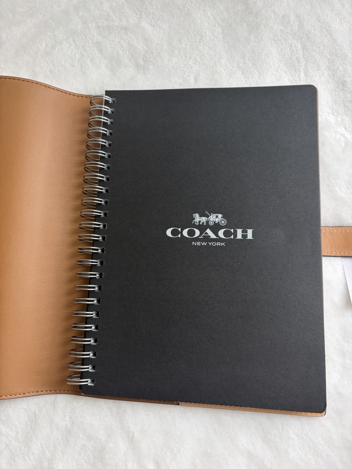 COACH CA42 A5 Spiral Lined Notebook Journal Snap Closure Pink Floral