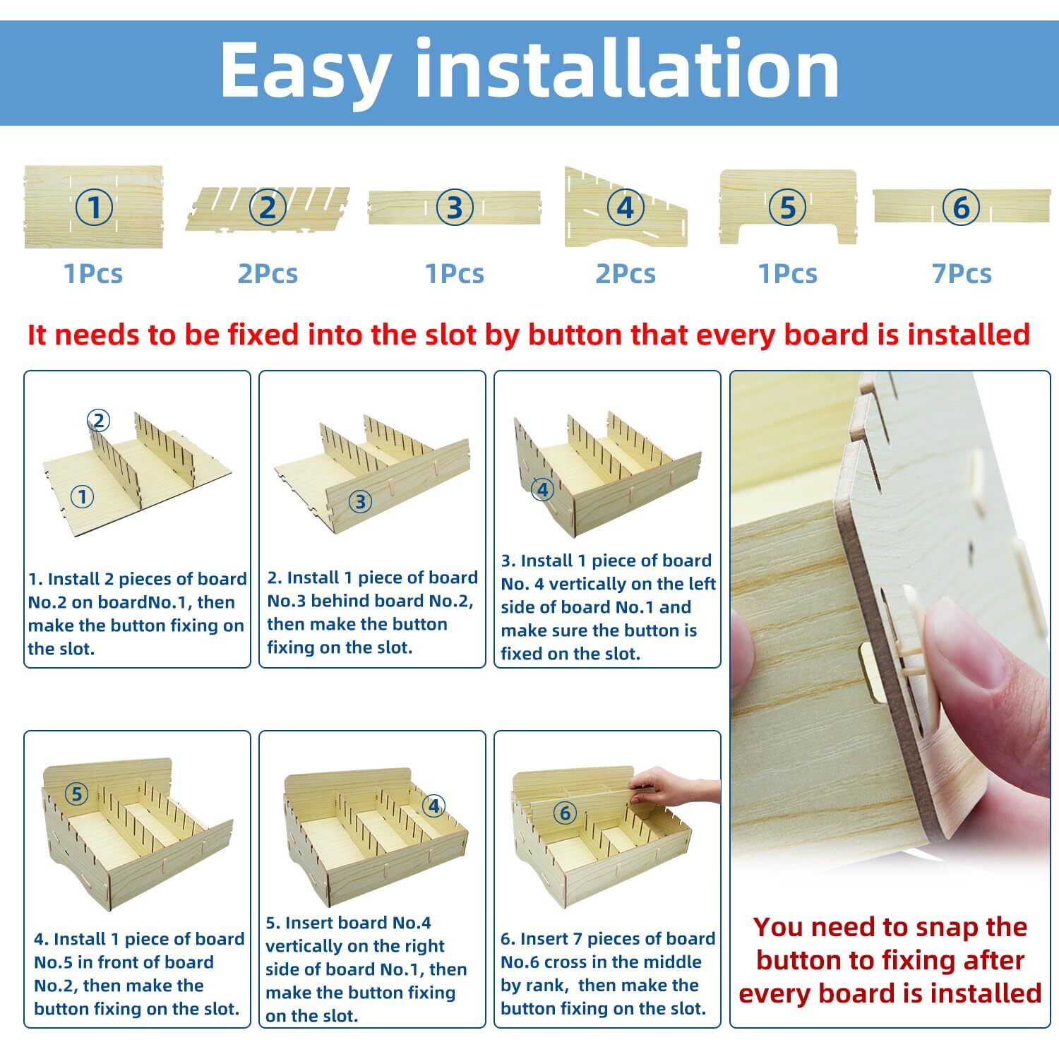 24 Grids Cell Phone Holder Classroom Pocket Chart Organizerwooden Storage Box Ph