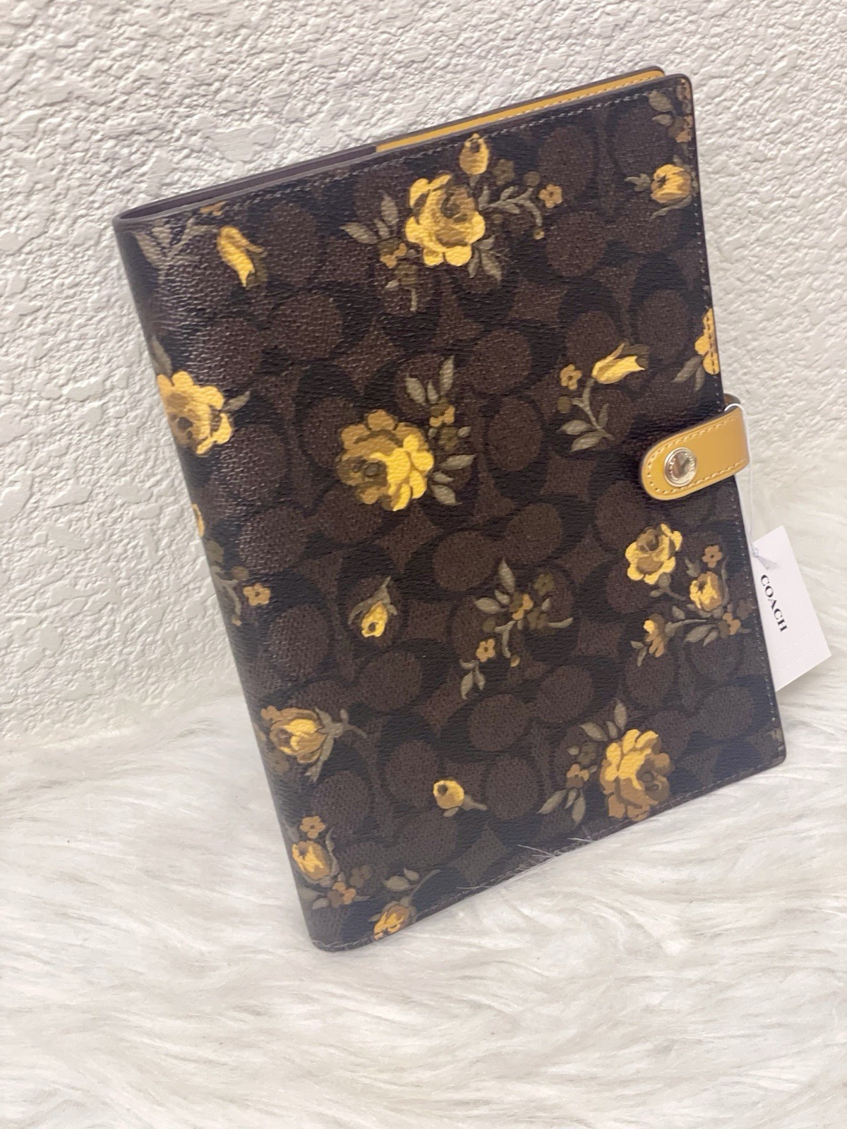 NWT Coach Notebook In Signature Canvas With Floral Print CCF40