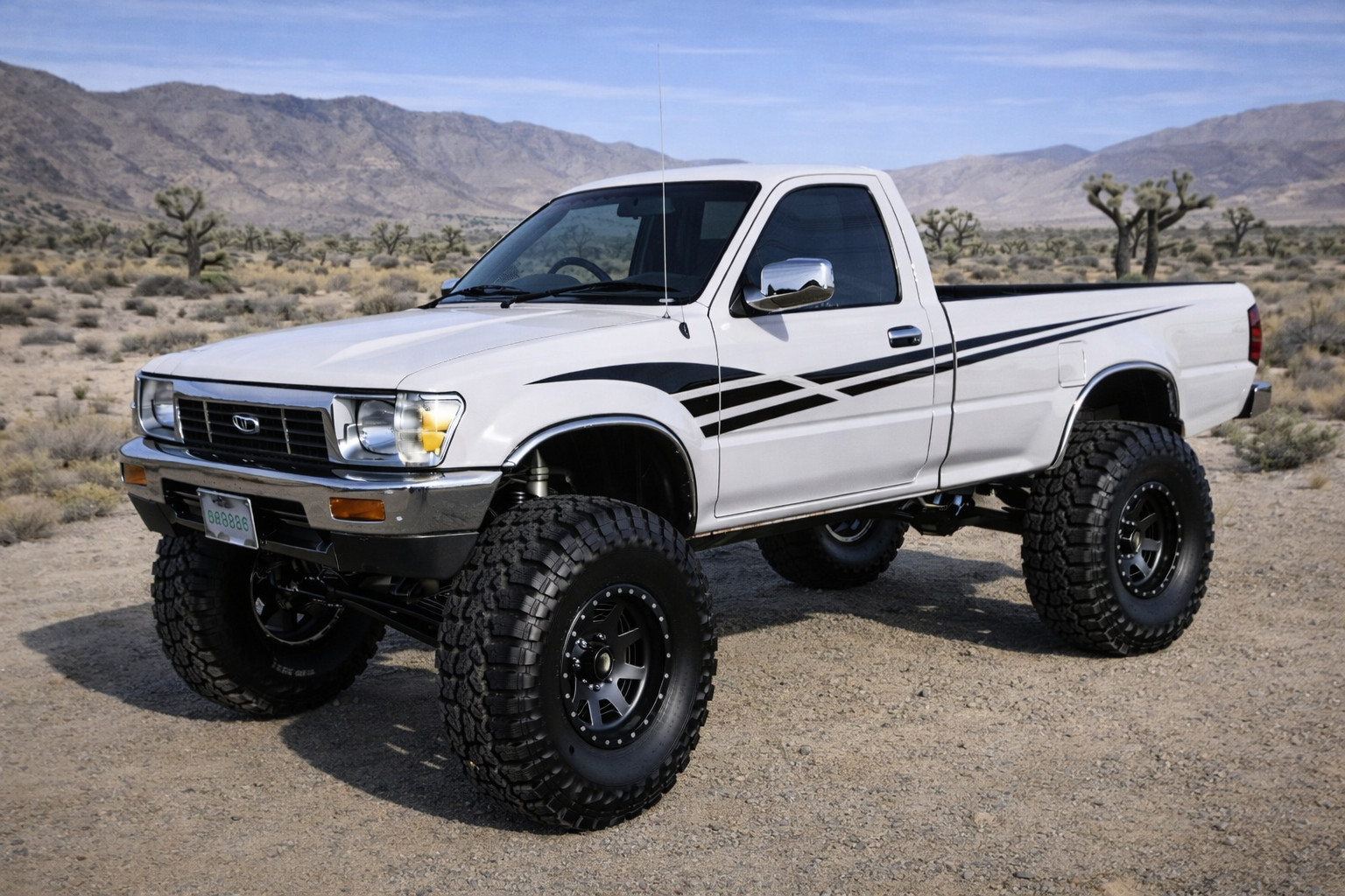 VINTAGE STYLE RETRO VINYL GRAPHICS/ Fit 89 /94 TOYOTA PICKUP REGULAR CAB