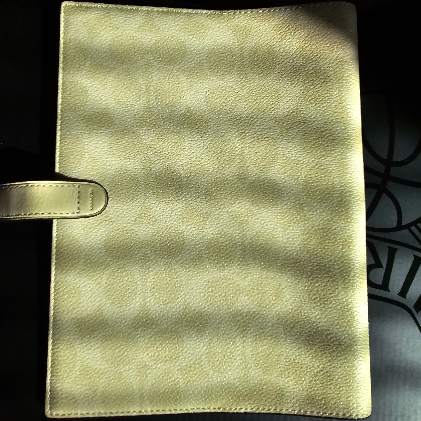 Coach Notebook With pebbled leather/Silver/Washed Yellow LadyBug Sticker