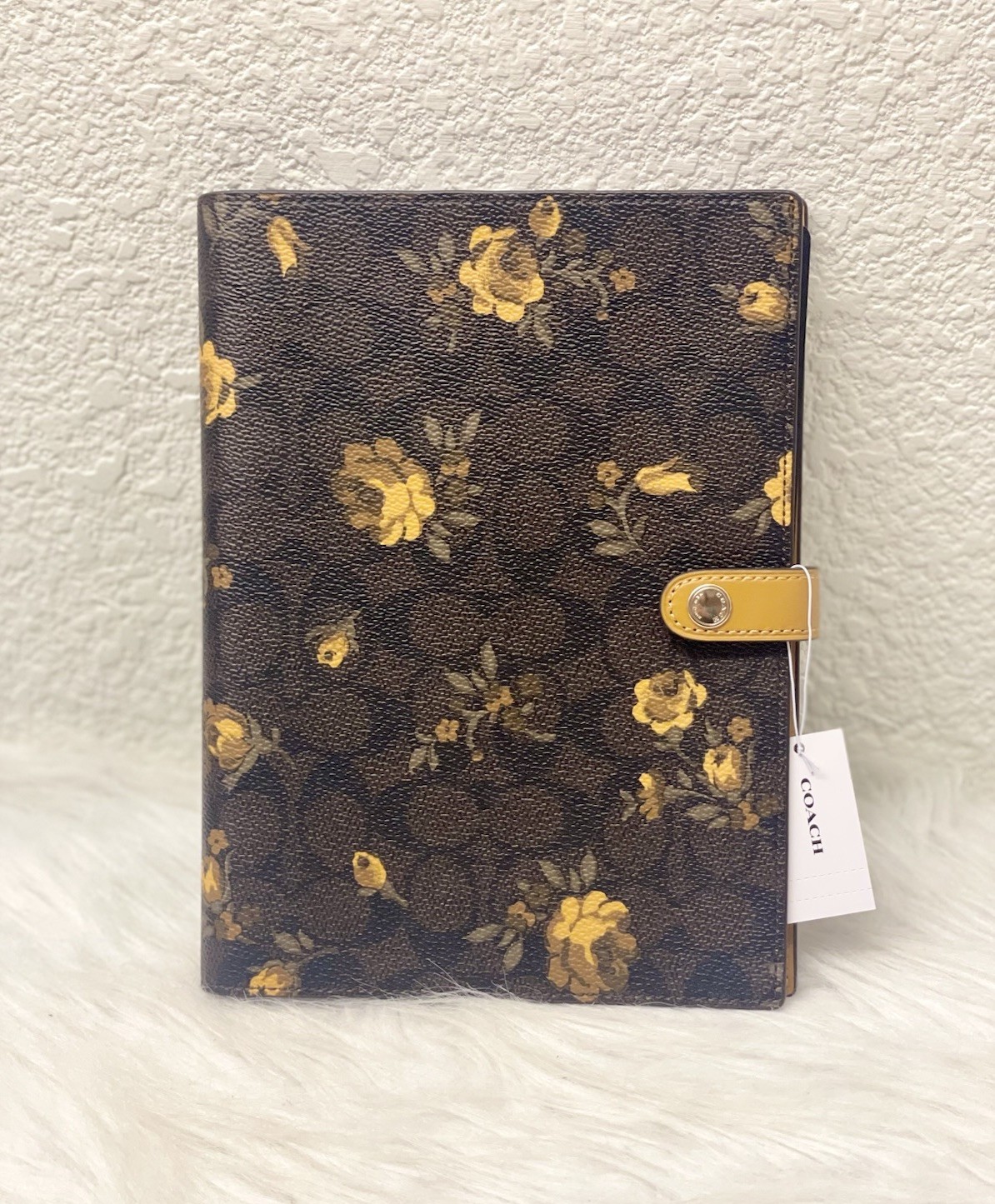 NWT Coach Notebook In Signature Canvas With Floral Print CCF40
