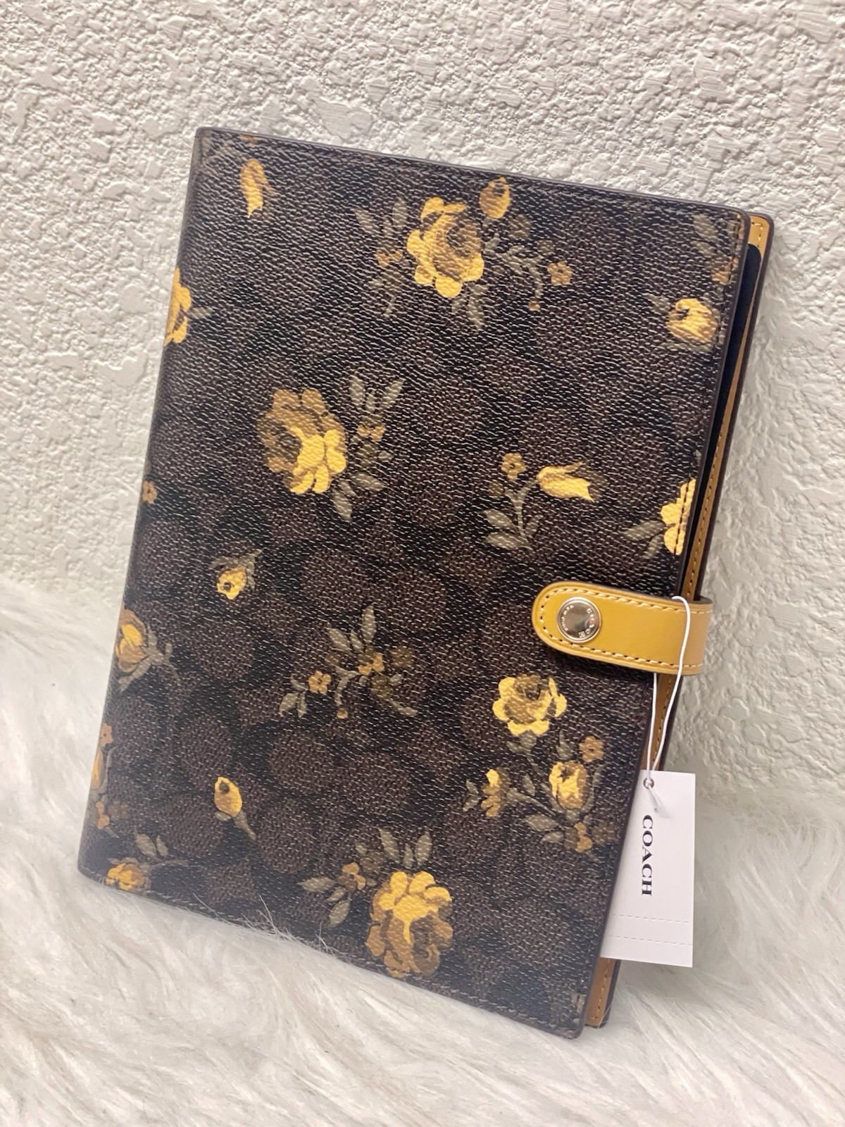 NWT Coach Notebook In Signature Canvas With Floral Print CCF40